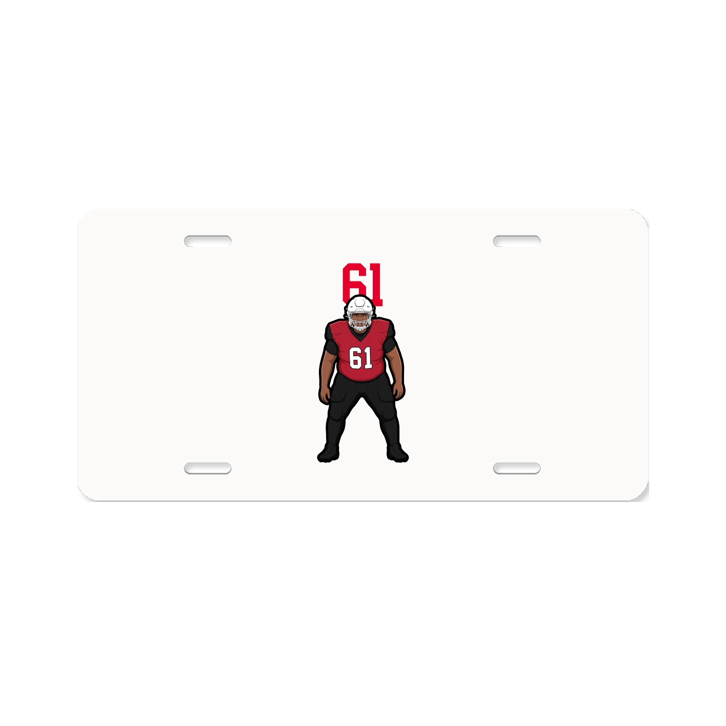 License Plate — Number Top in Classic