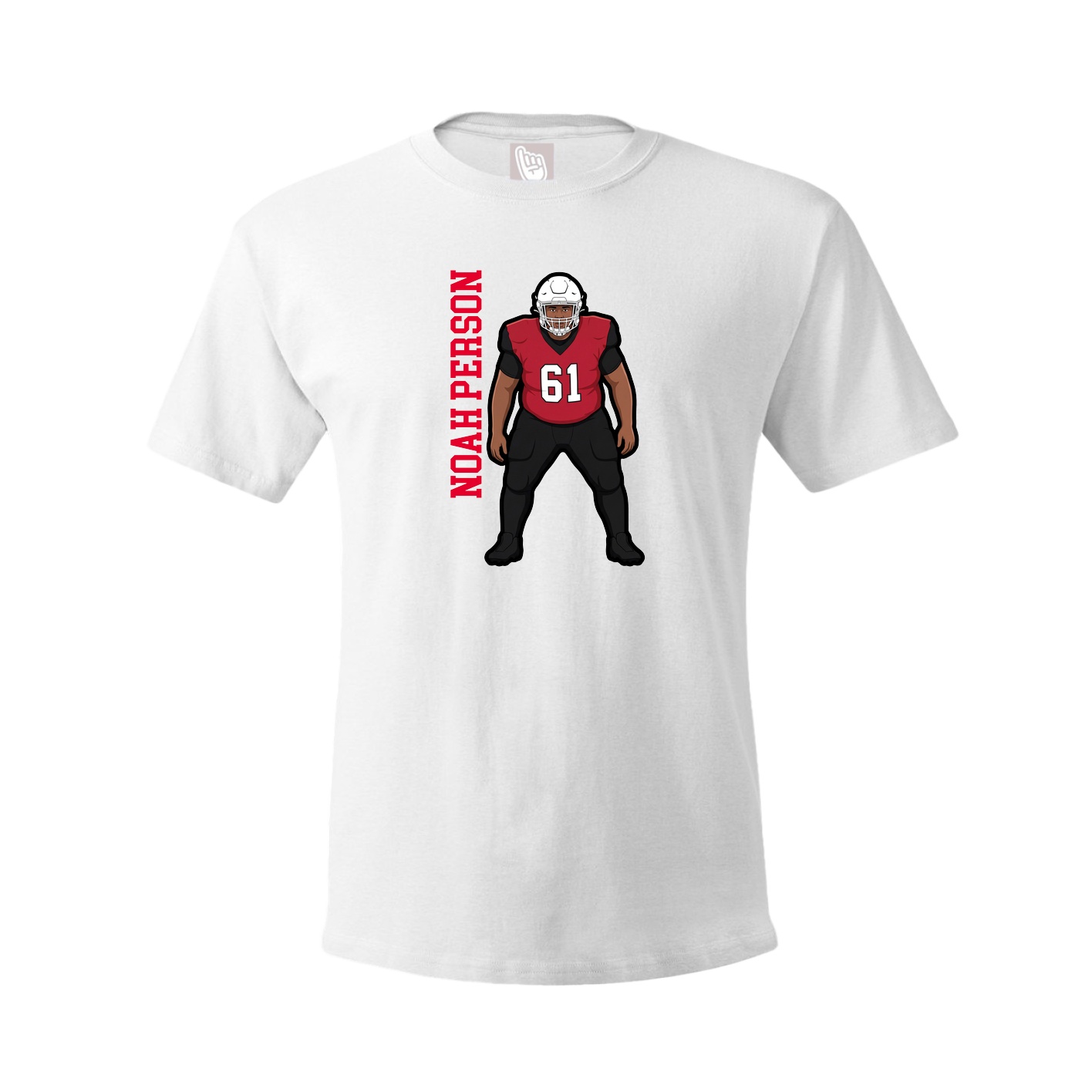 Tee — Name Vertical in White