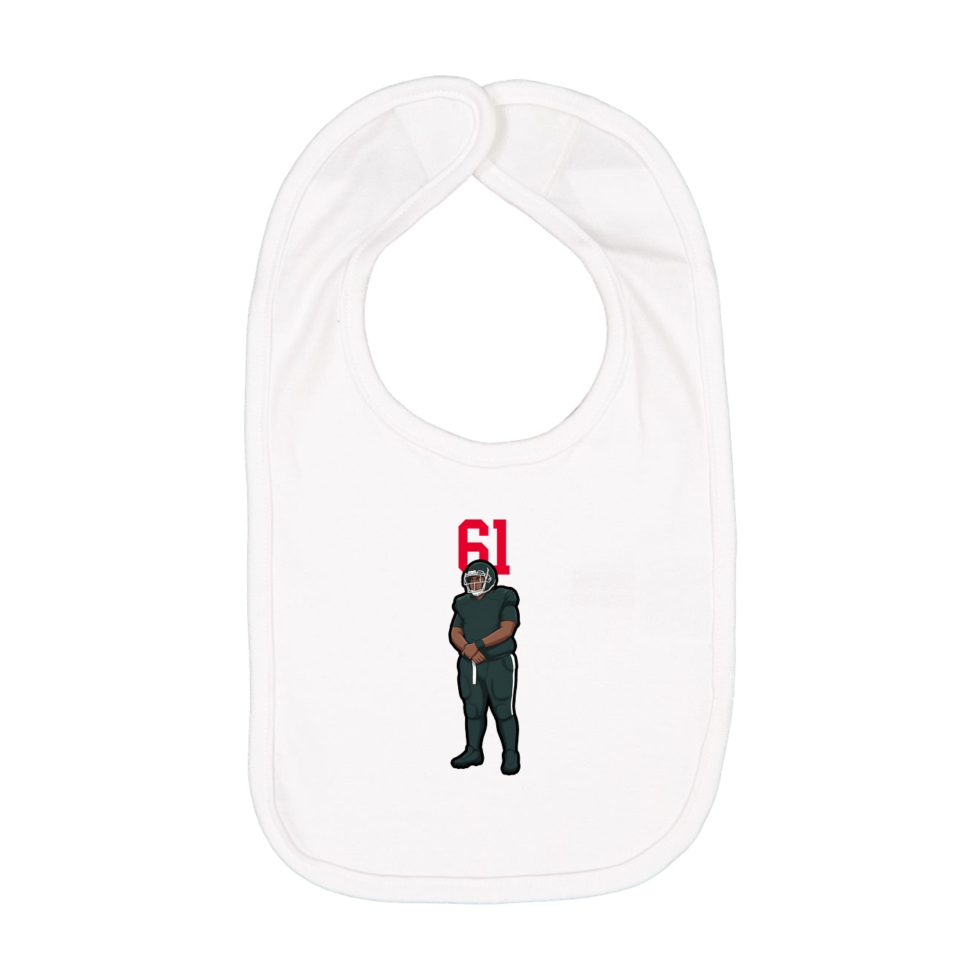 Infant Bib — Number Top in White