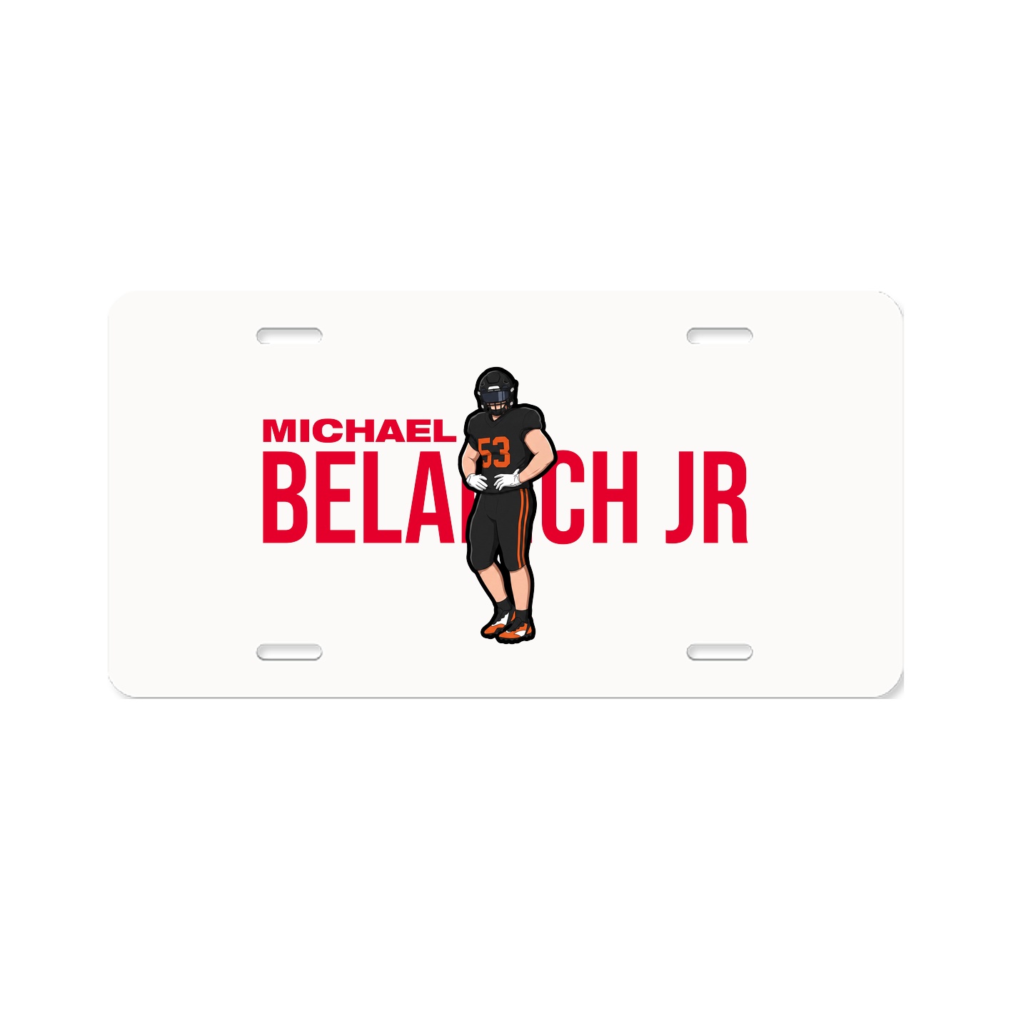 License Plate — Player Name in Classic