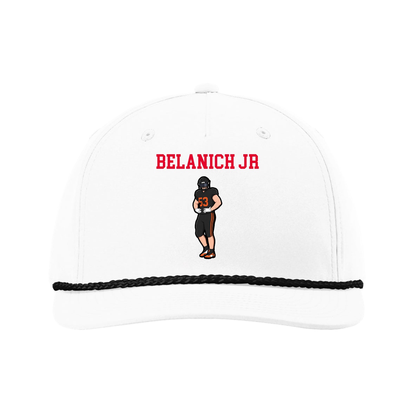 Five-Panel Classic Rope Cap — Shirsey in White