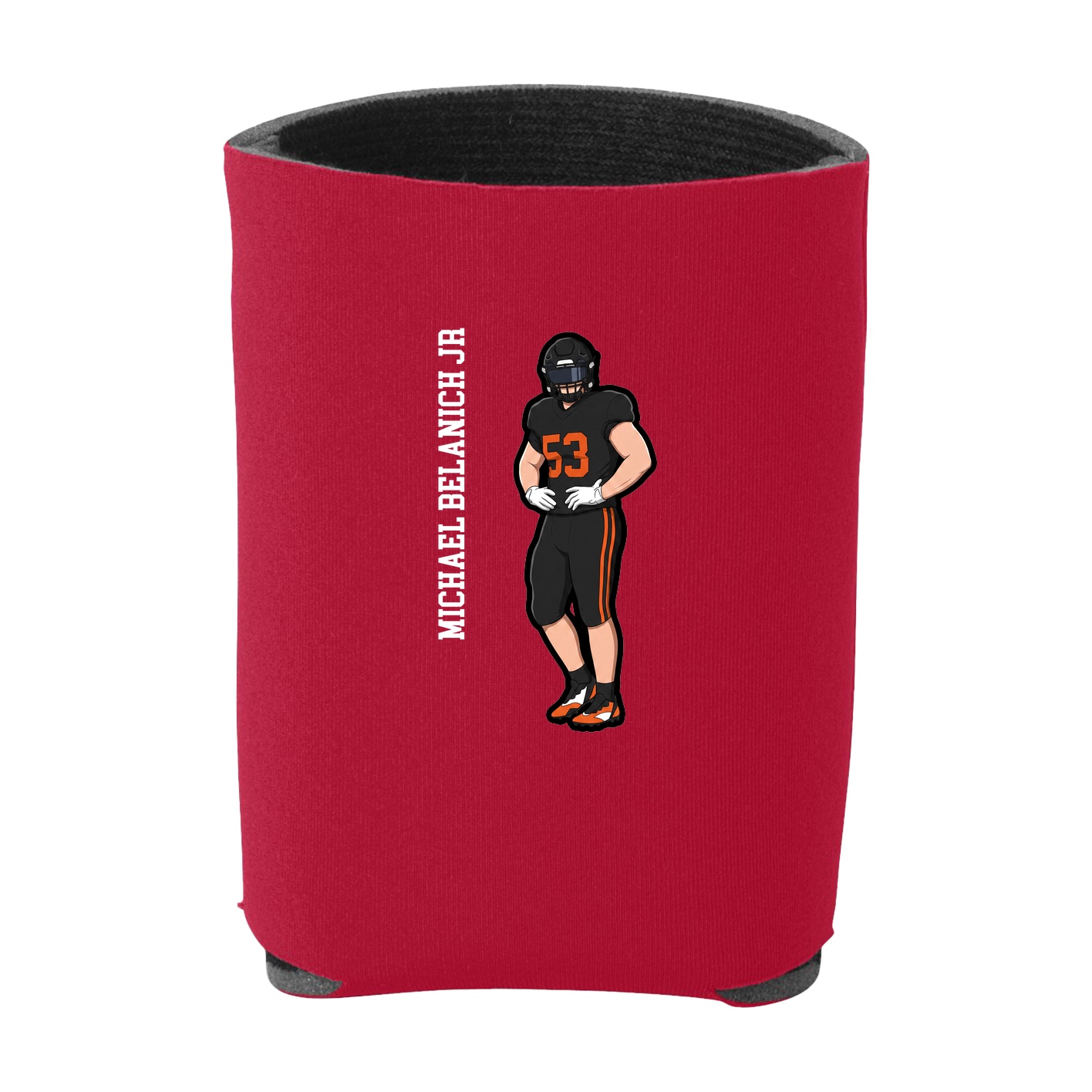 Can Holder — Name Vertical in Red