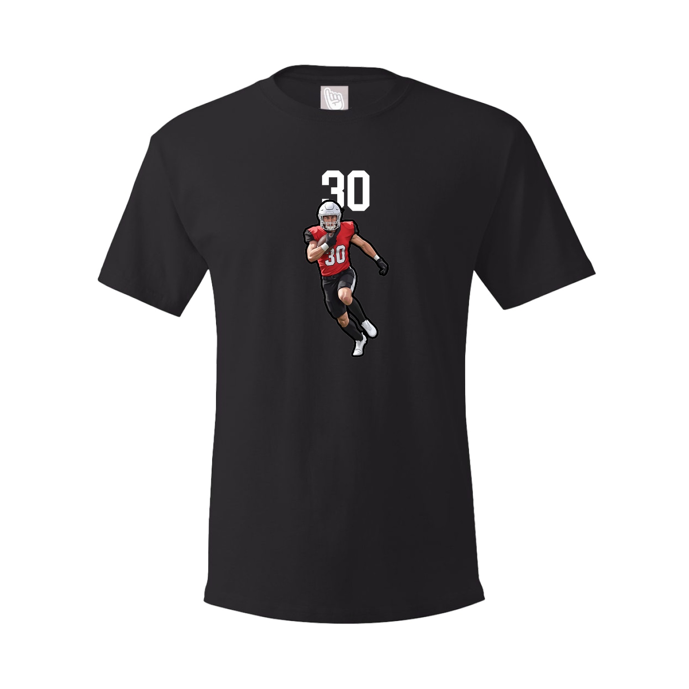 Youth Tee — Number Top in Black
