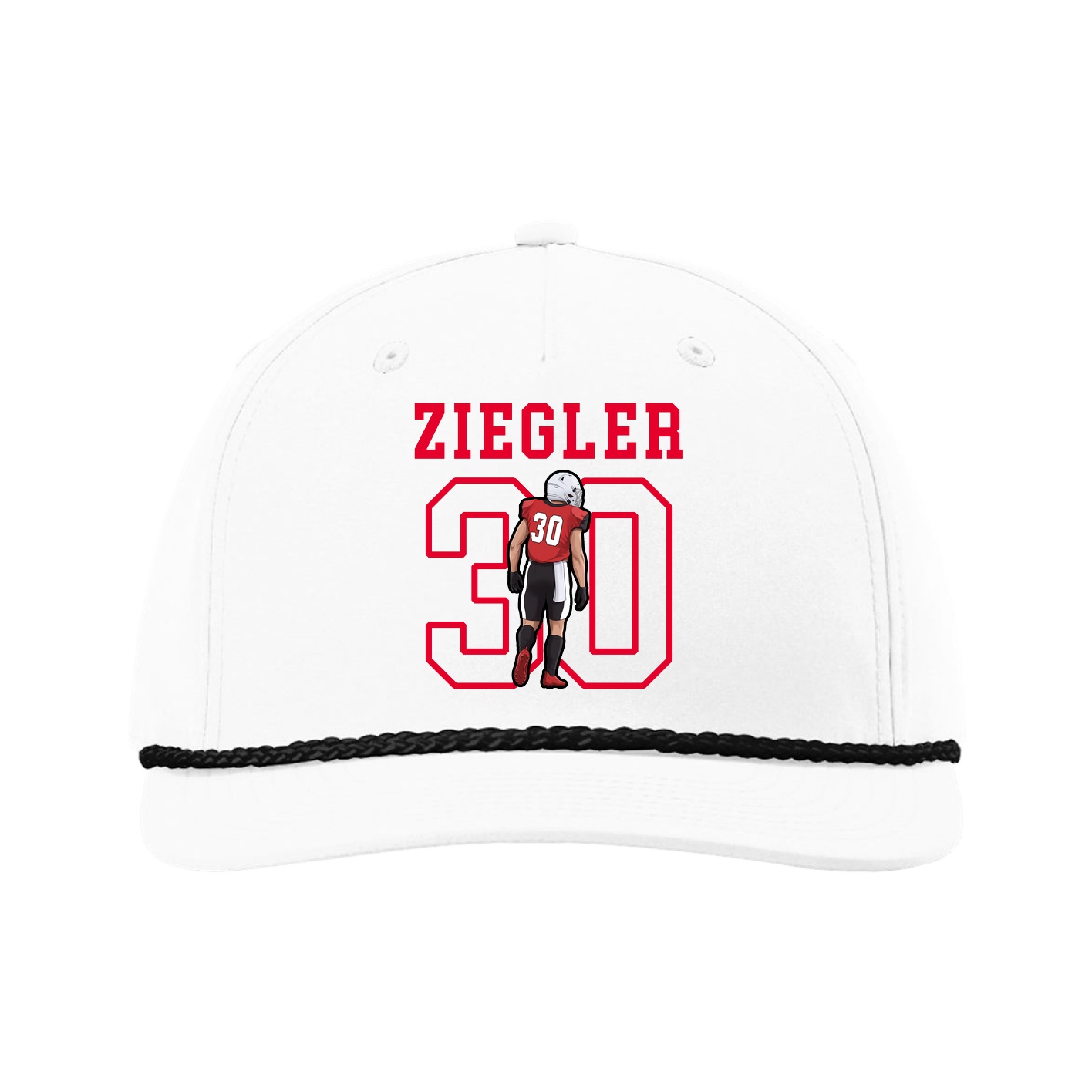 Five-Panel Classic Rope Cap — Shirsey in White
