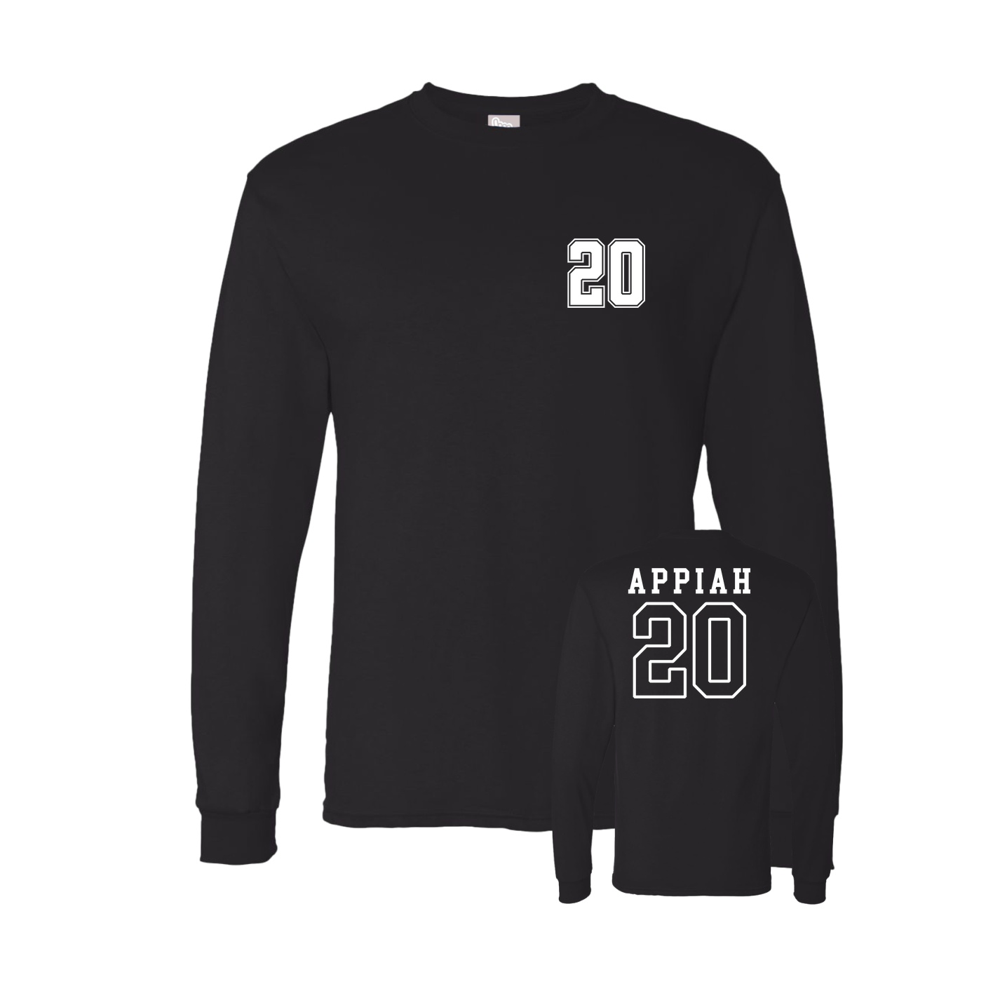 Long Sleeve Tee — Chest Back in Black