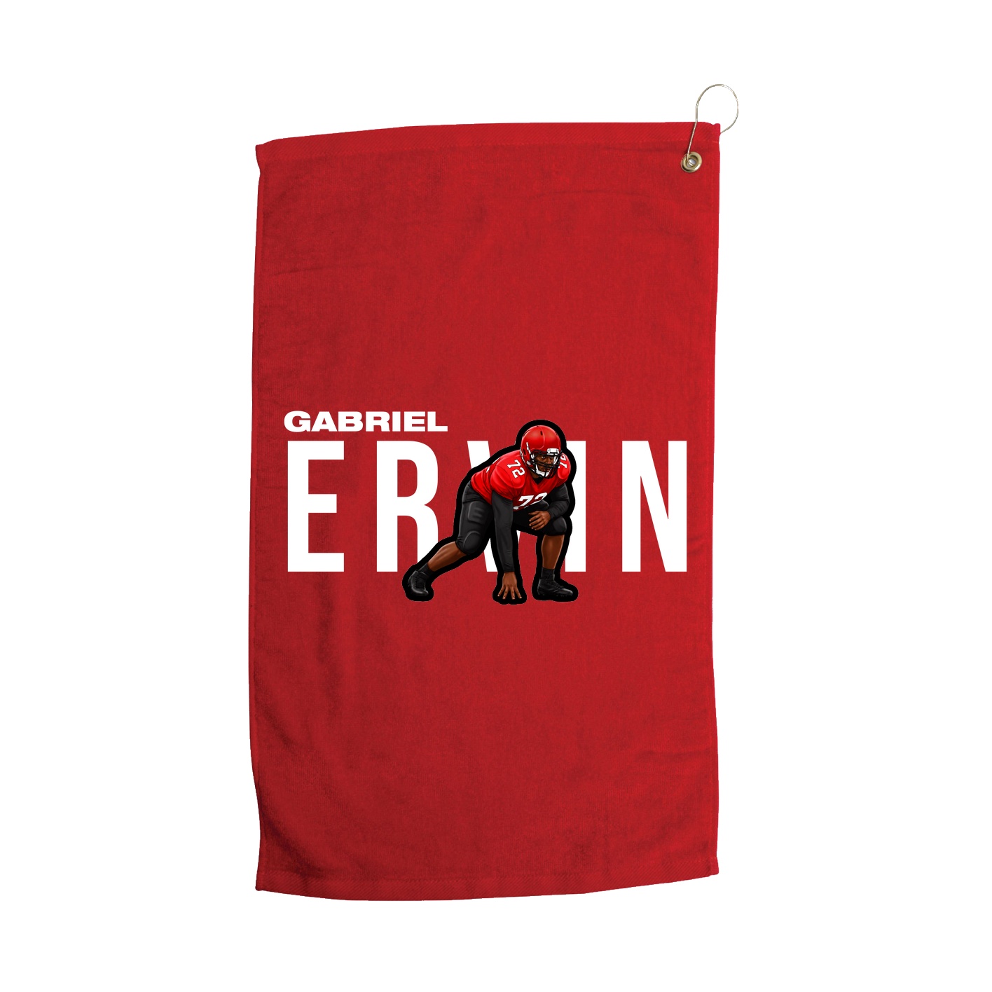 Golf Towel — Player Name in Red