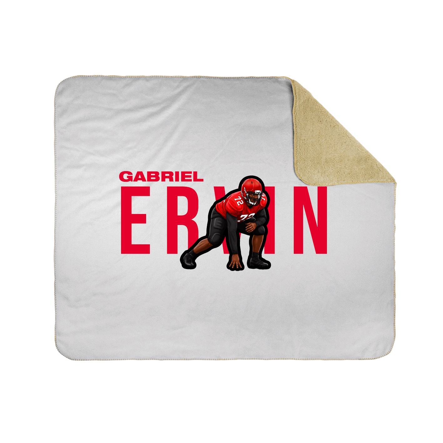 Throw Blanket — Player Name in White