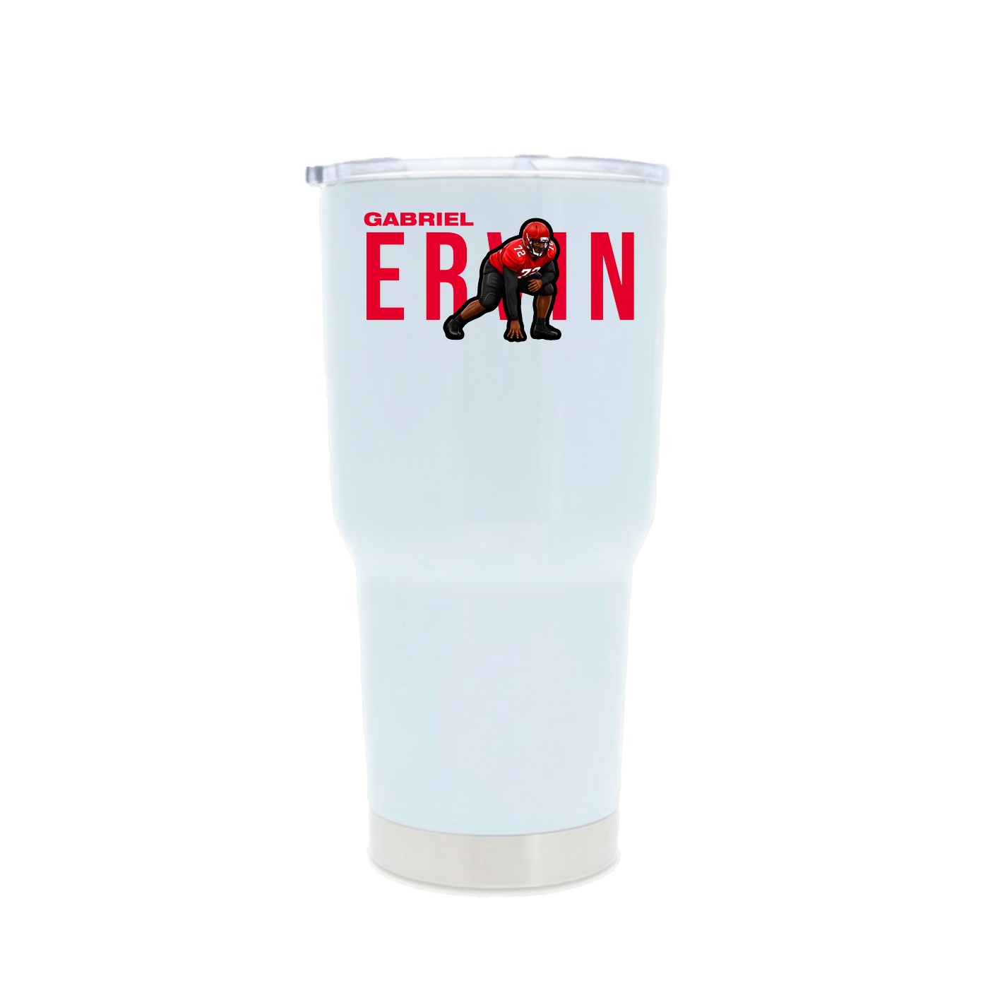 30oz Stainless Steel Tumbler — Player Name in White