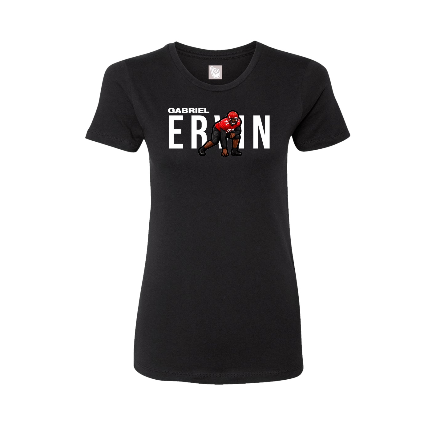Fitted Women's Tee — Player Name in Black