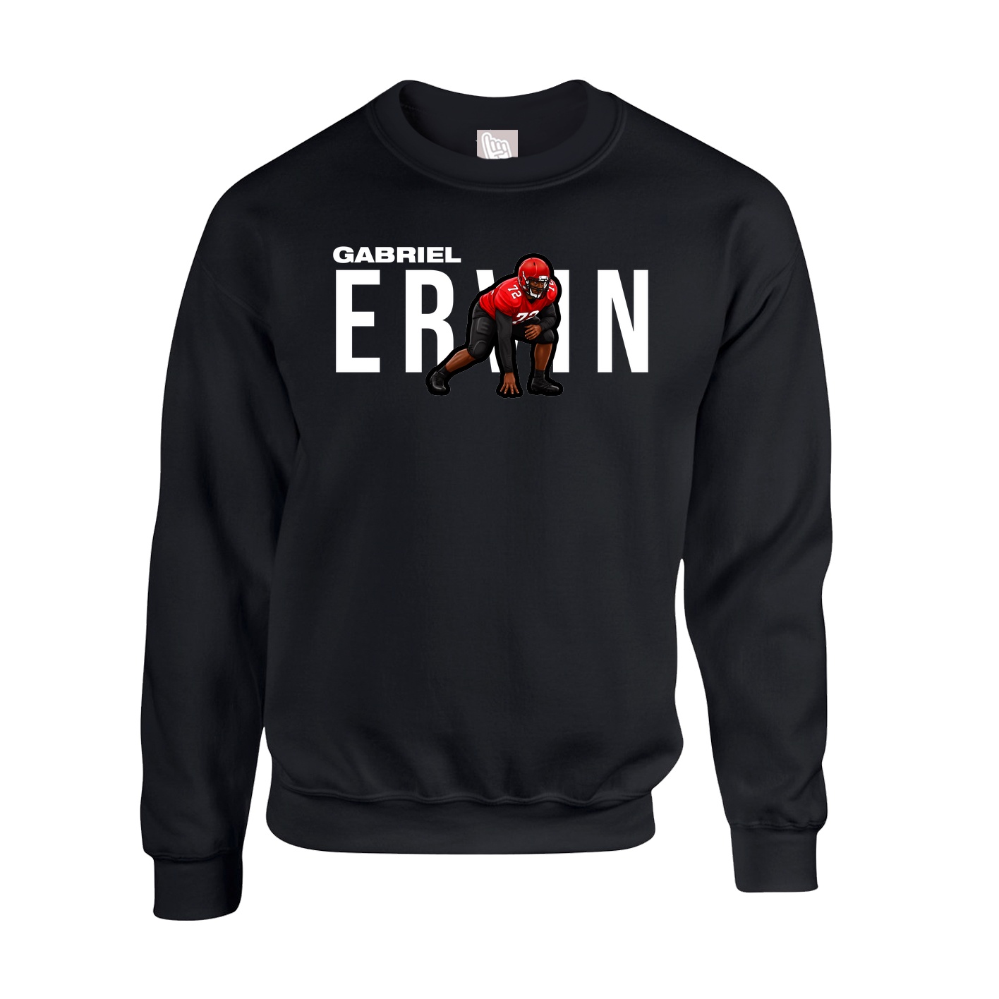 Fleece Crew — Player Name in Black