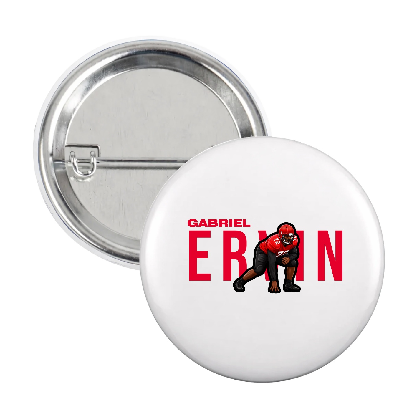 Game Day Button — Player Name in White