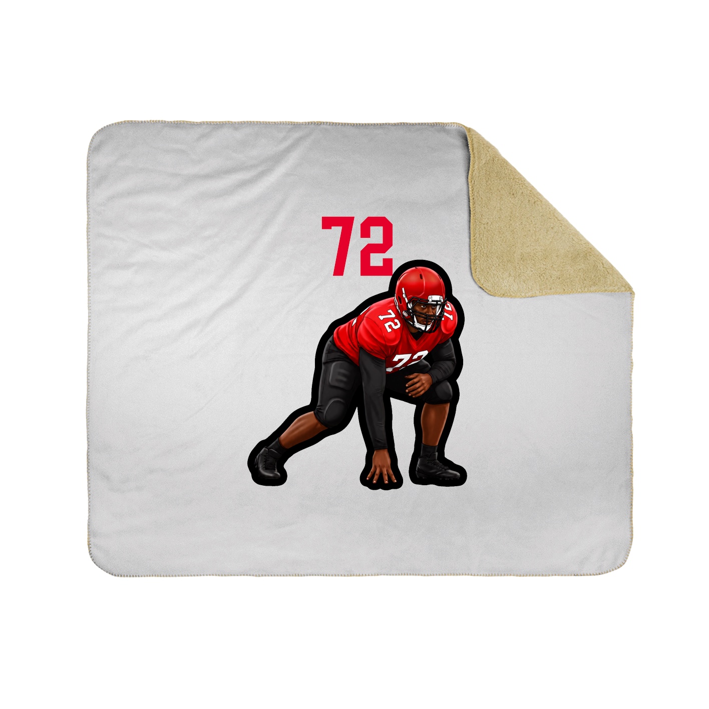 Throw Blanket — Number Top in White