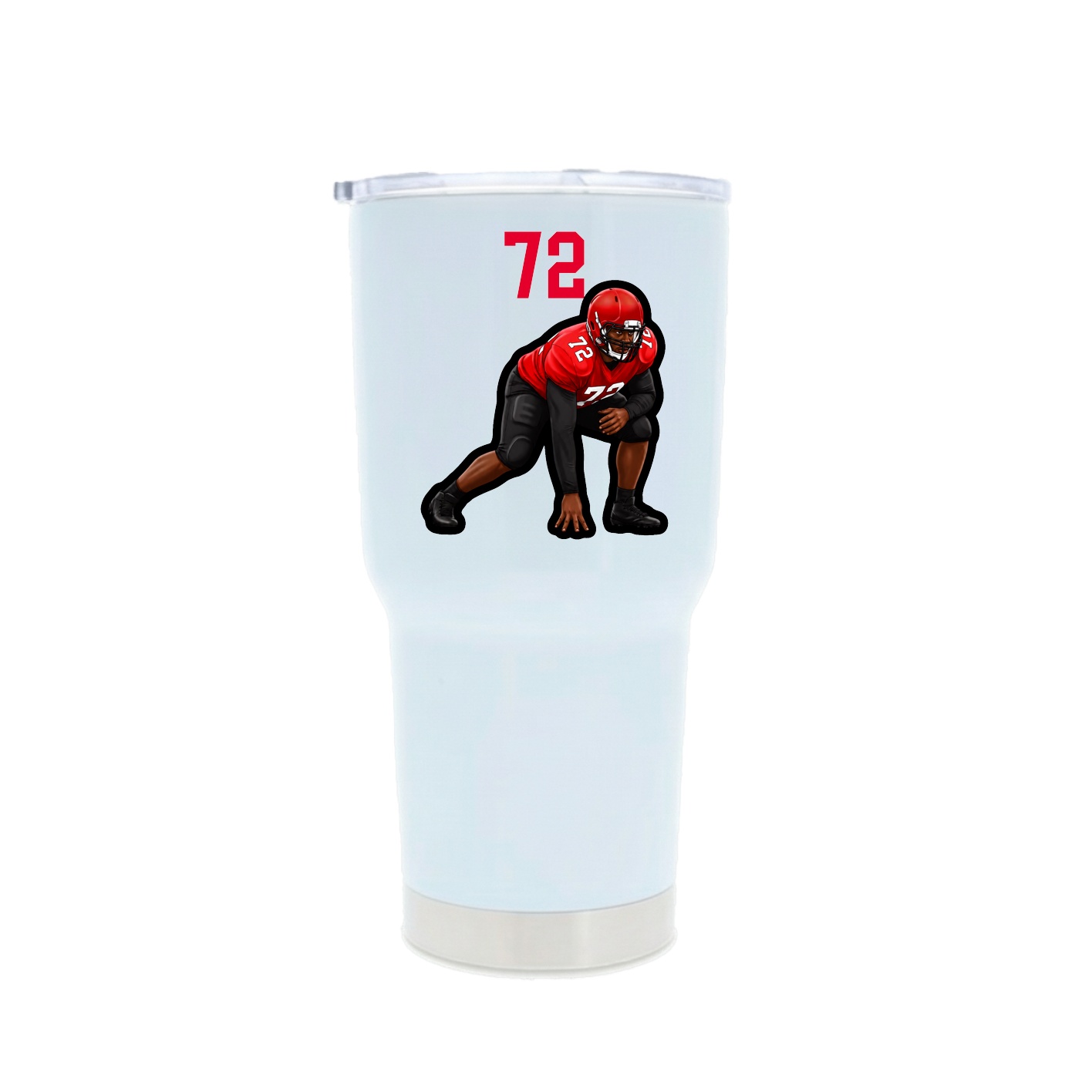 30oz Stainless Steel Tumbler — Number Top in White