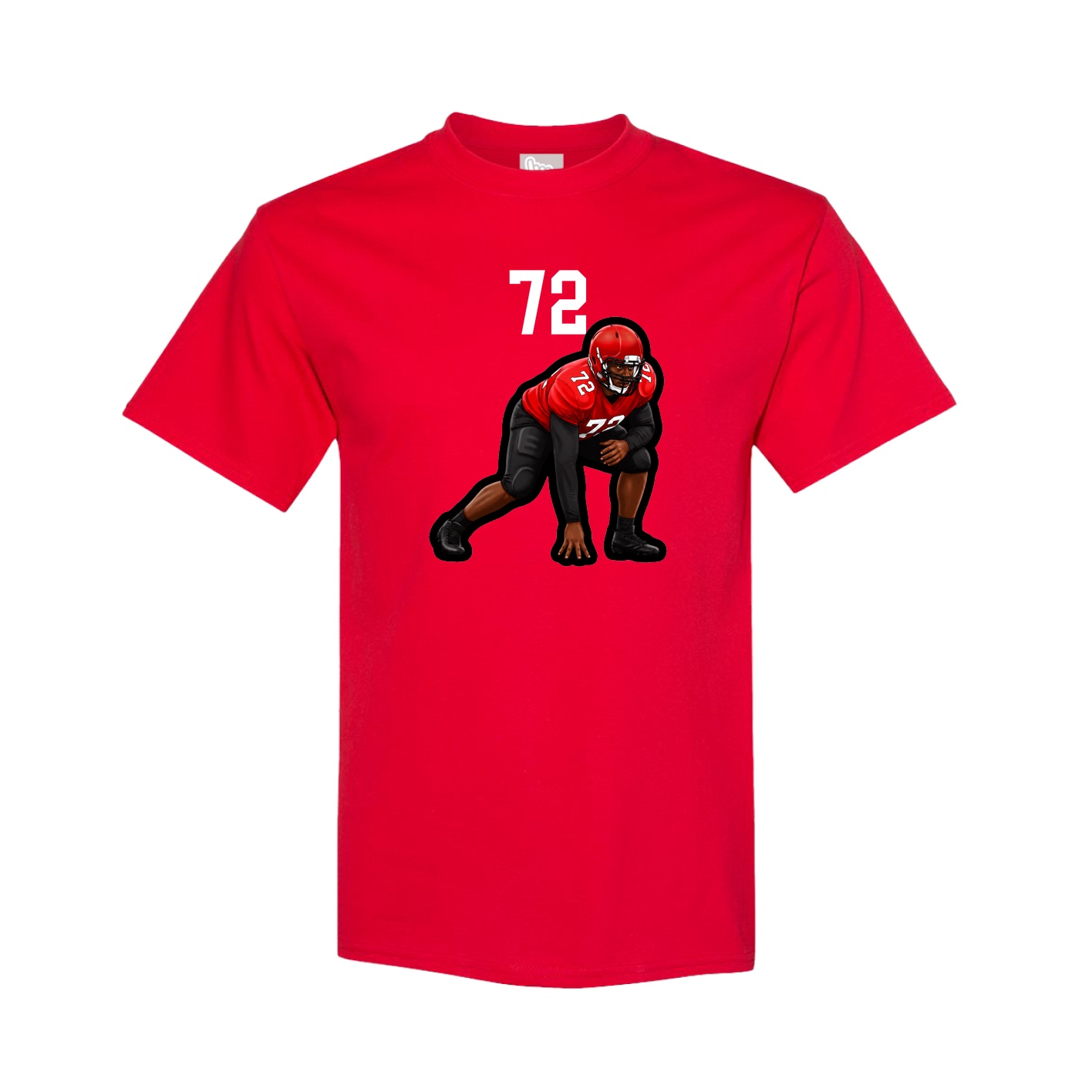 Youth Tee — Number Top in Red
