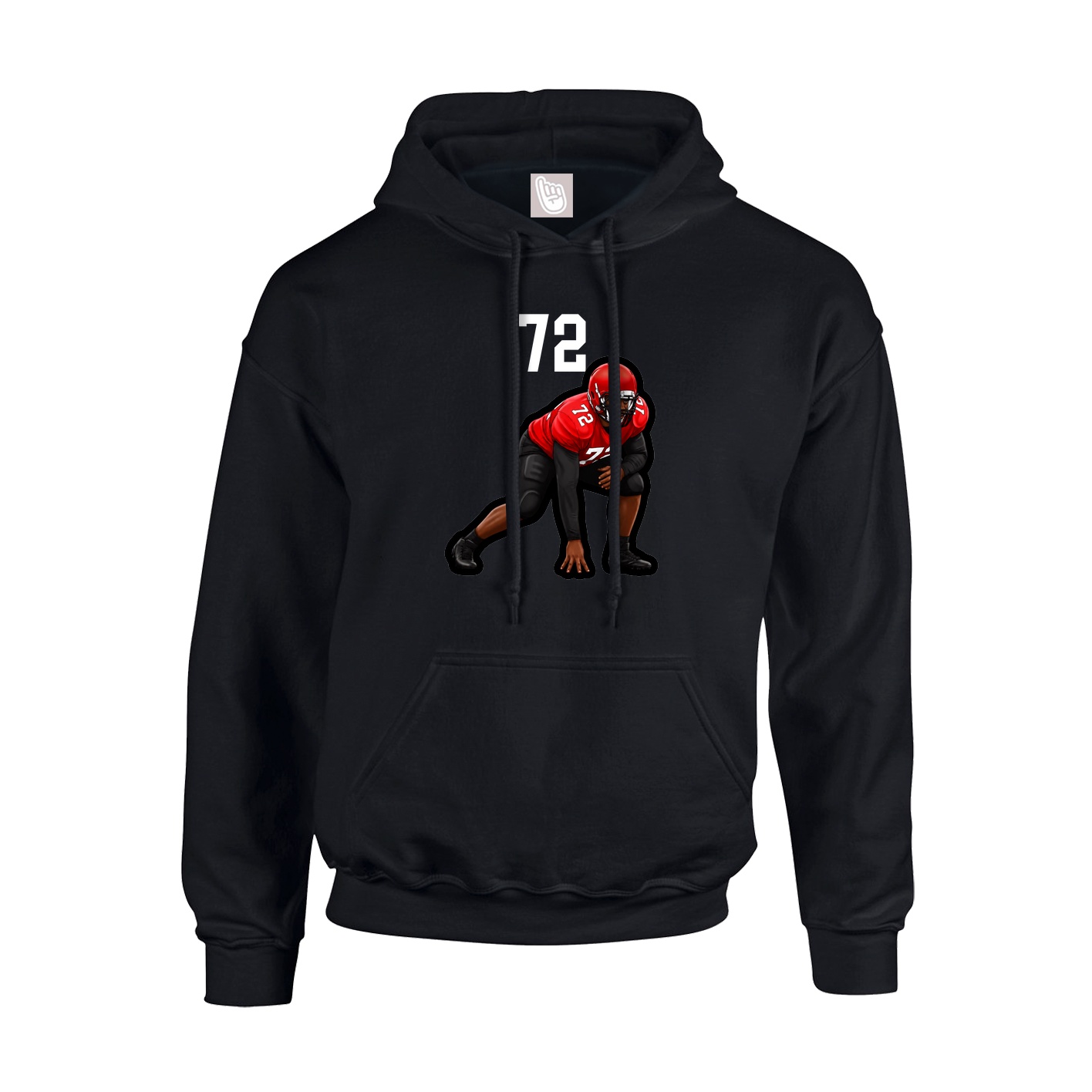 Youth Hoodie — Number Top in Black