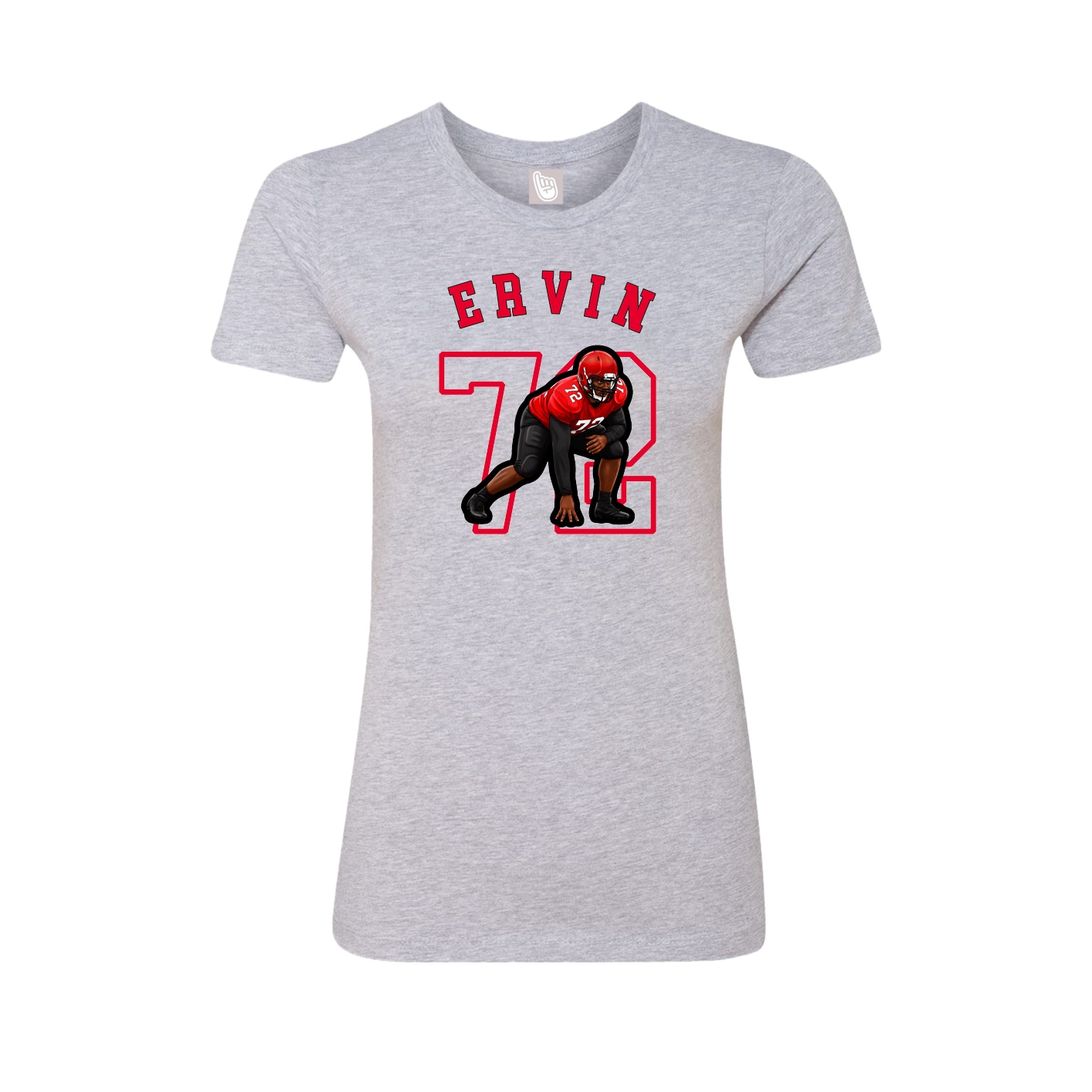 Fitted Women's Tee — Shirsey Arch in Grey