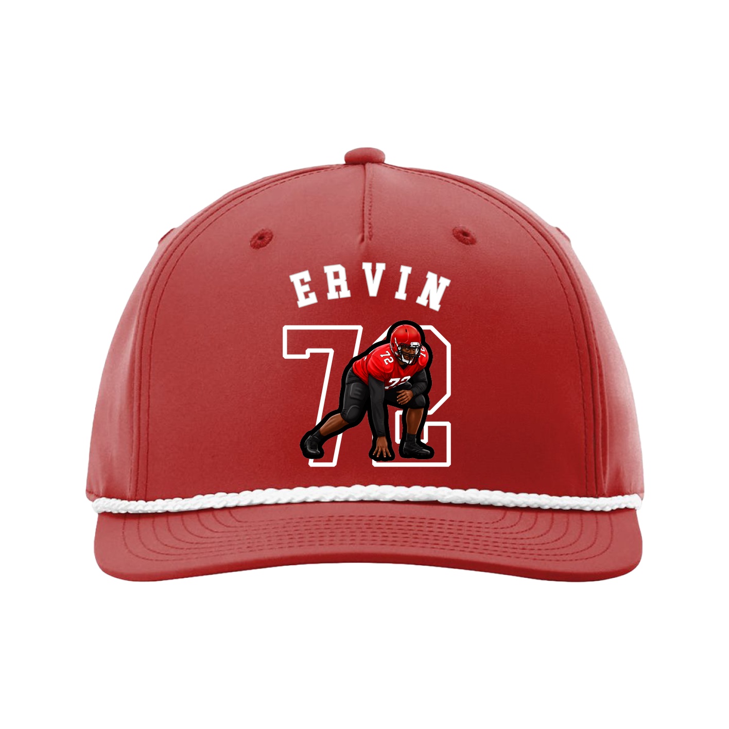 Five-Panel Classic Rope Cap — Shirsey Arch in Red