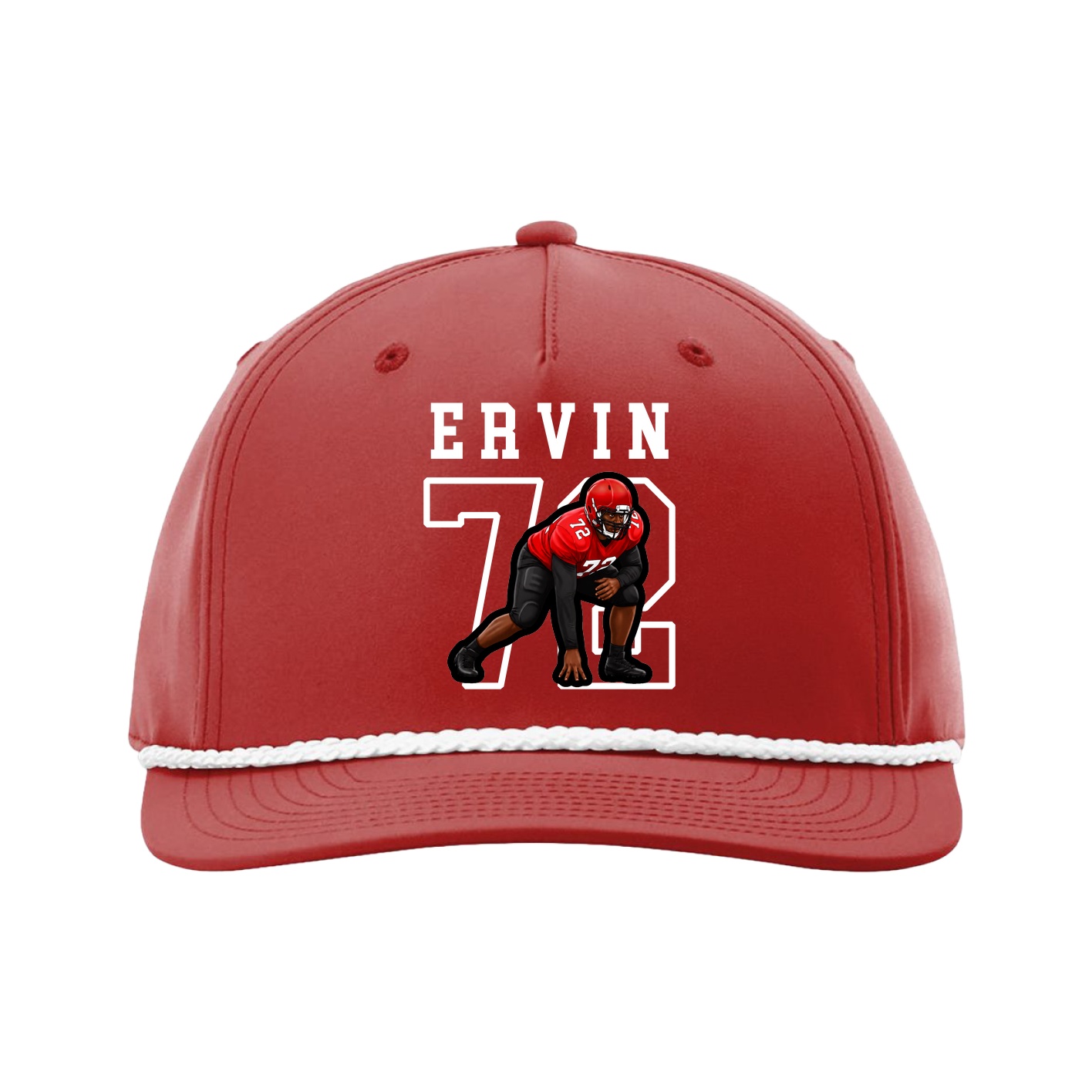 Five-Panel Classic Rope Cap — Shirsey in Red