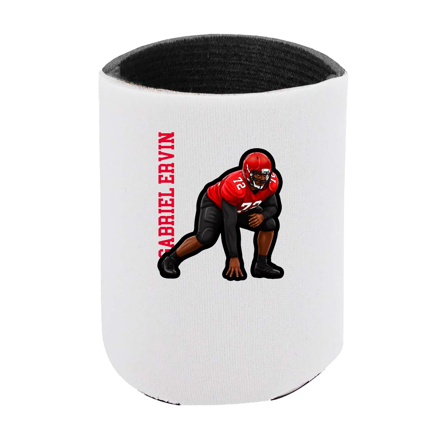 Can Holder — Name Vertical in White