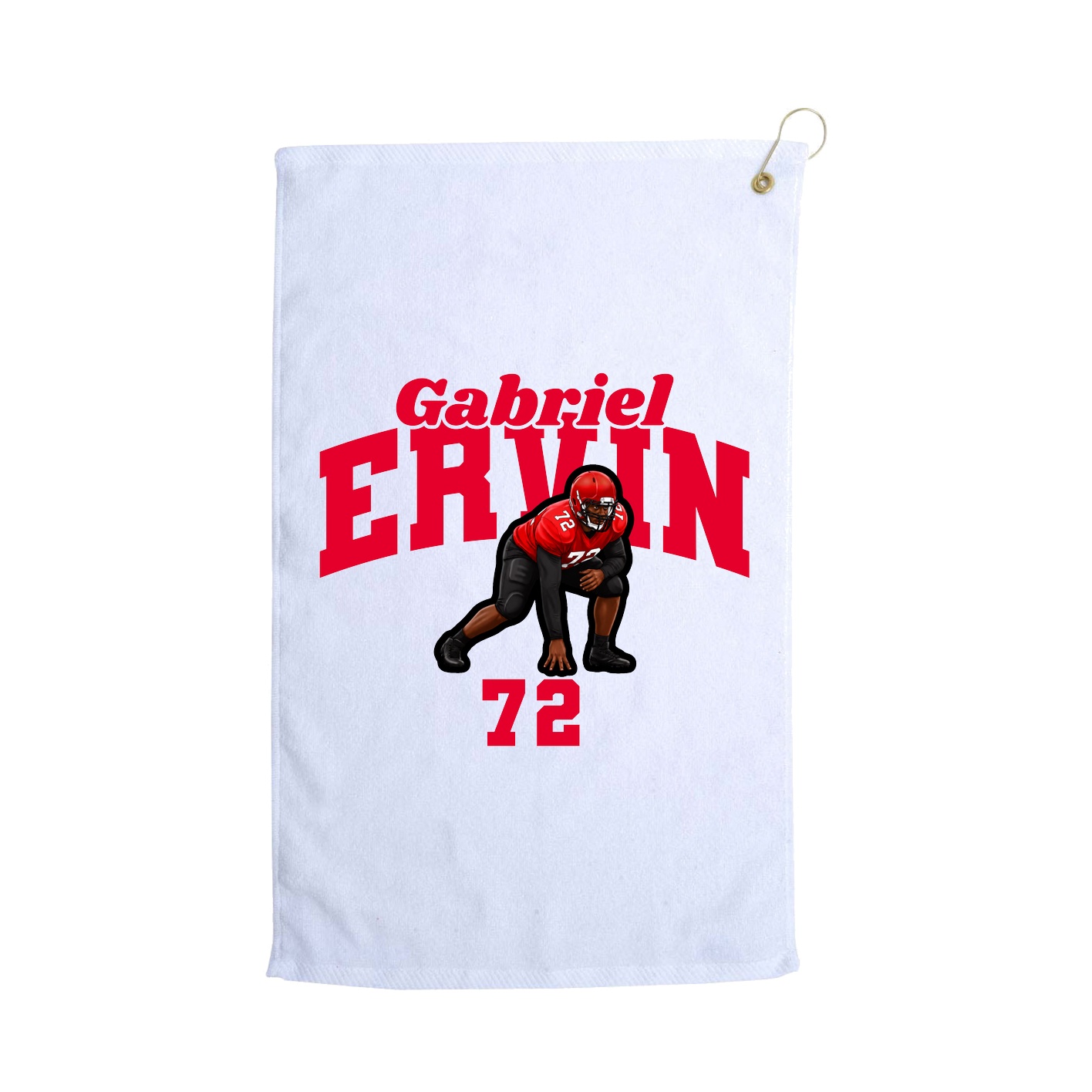Golf Towel — Signature Arch in White