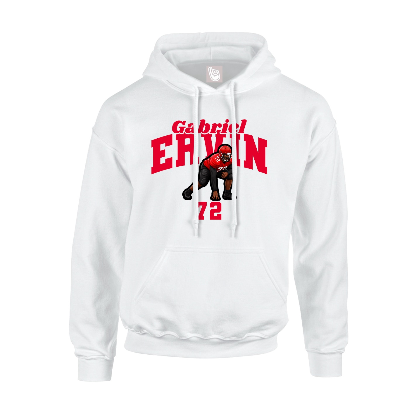 Hoodie — Signature Arch in White