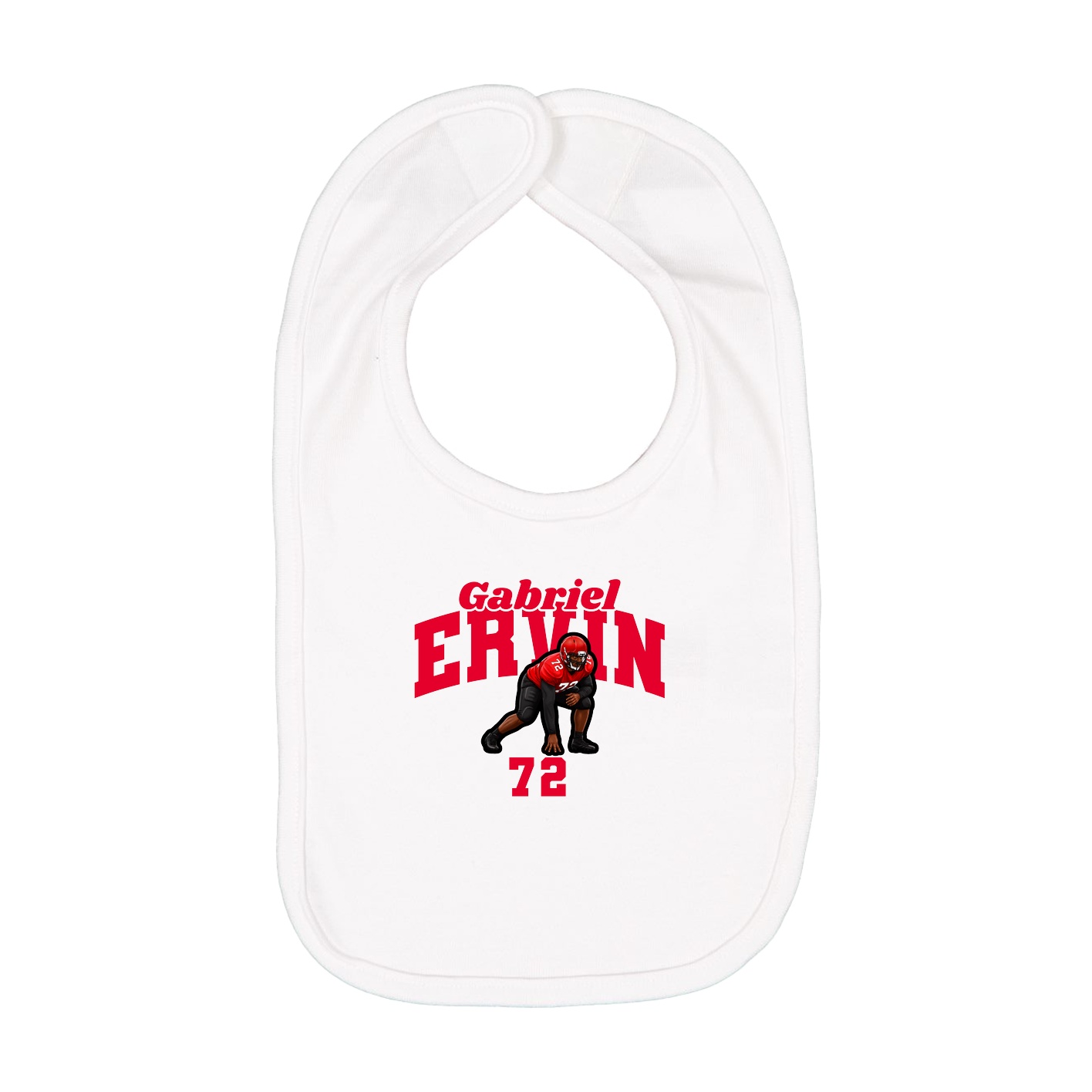Infant Bib — Signature Arch in White