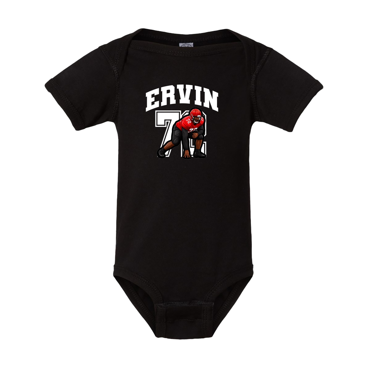 Baby Onesie — Number in Black