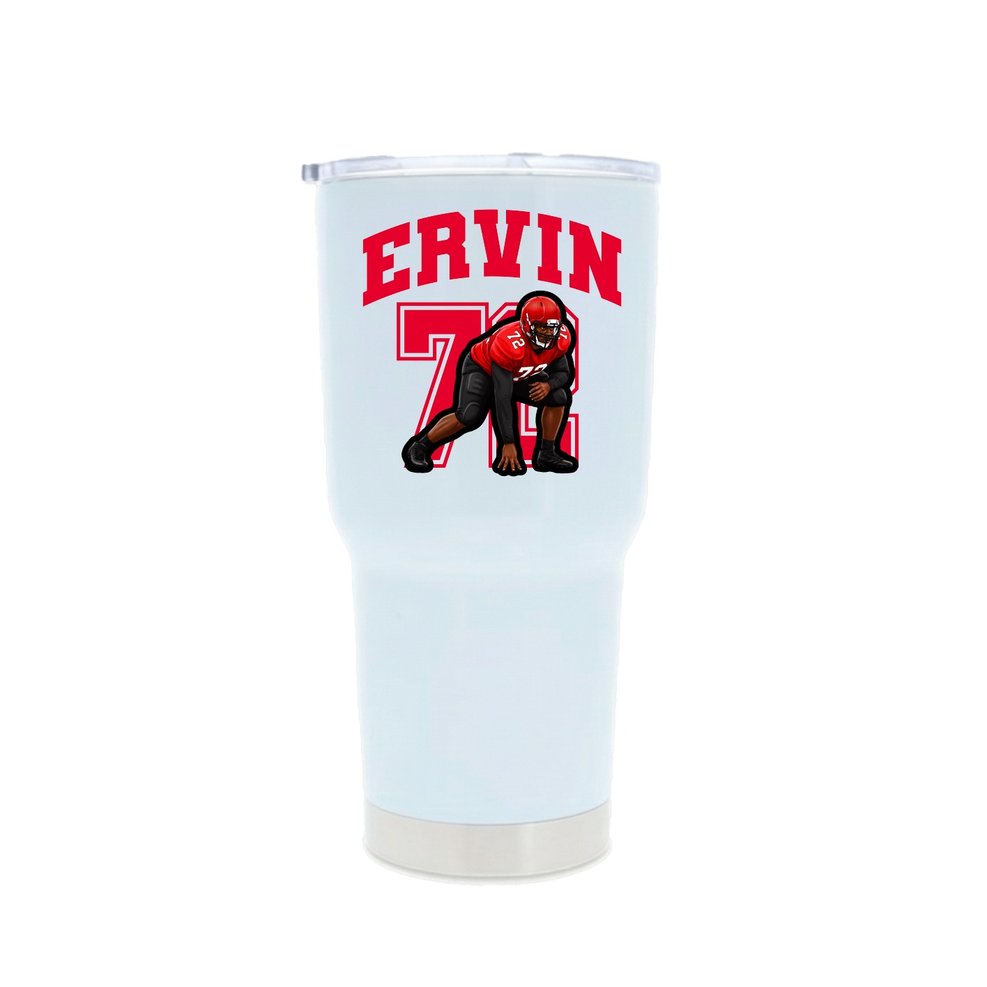 30oz Stainless Steel Tumbler — Number in White
