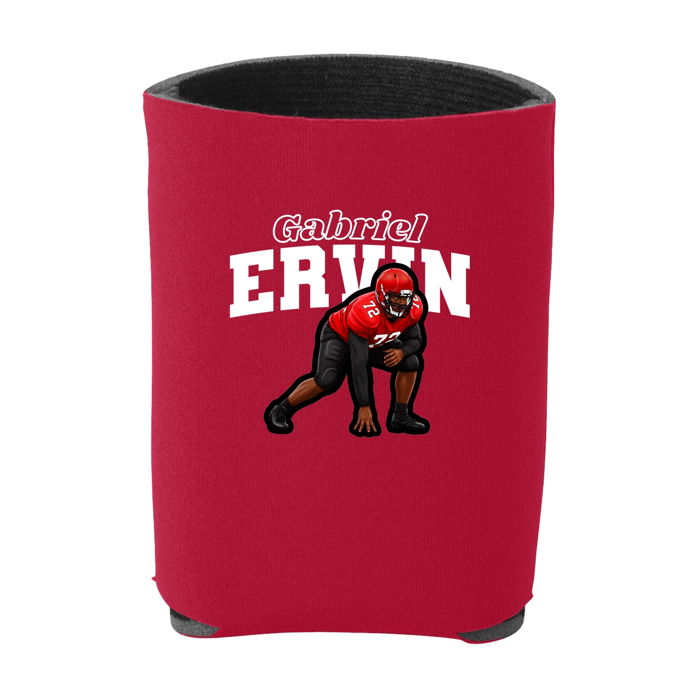 Can Holder — Name Arch in Red
