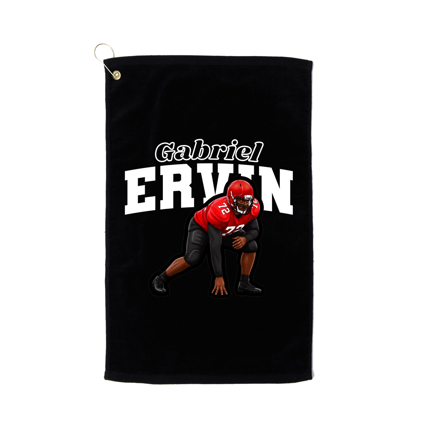 Golf Towel — Name Arch in Black
