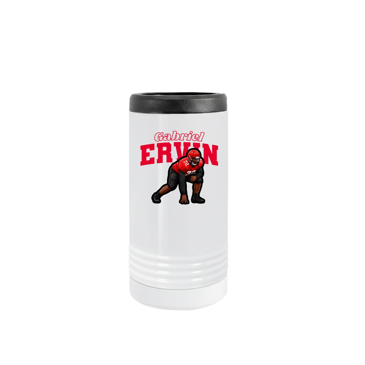 Slim Beverage Holder — Name Arch in White