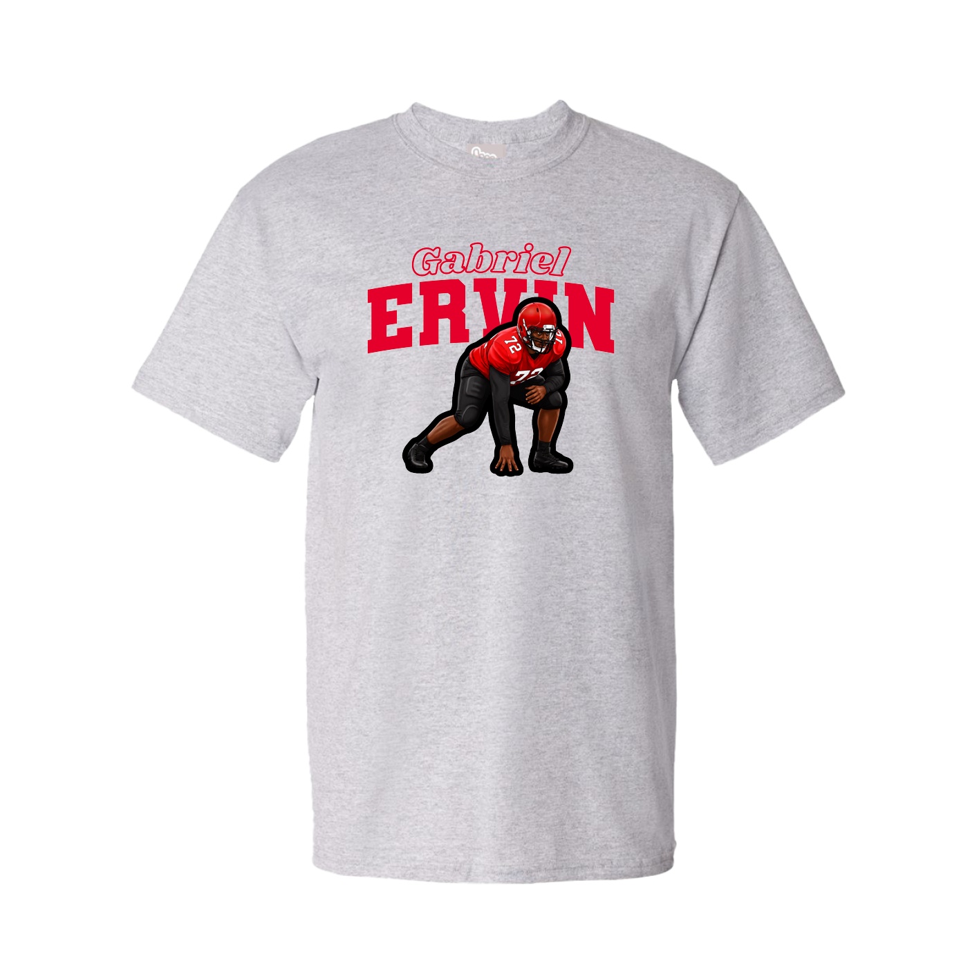 Youth Tee — Name Arch in Grey