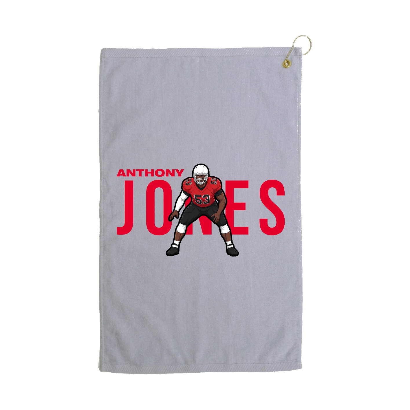 Golf Towel — Player Name in Grey