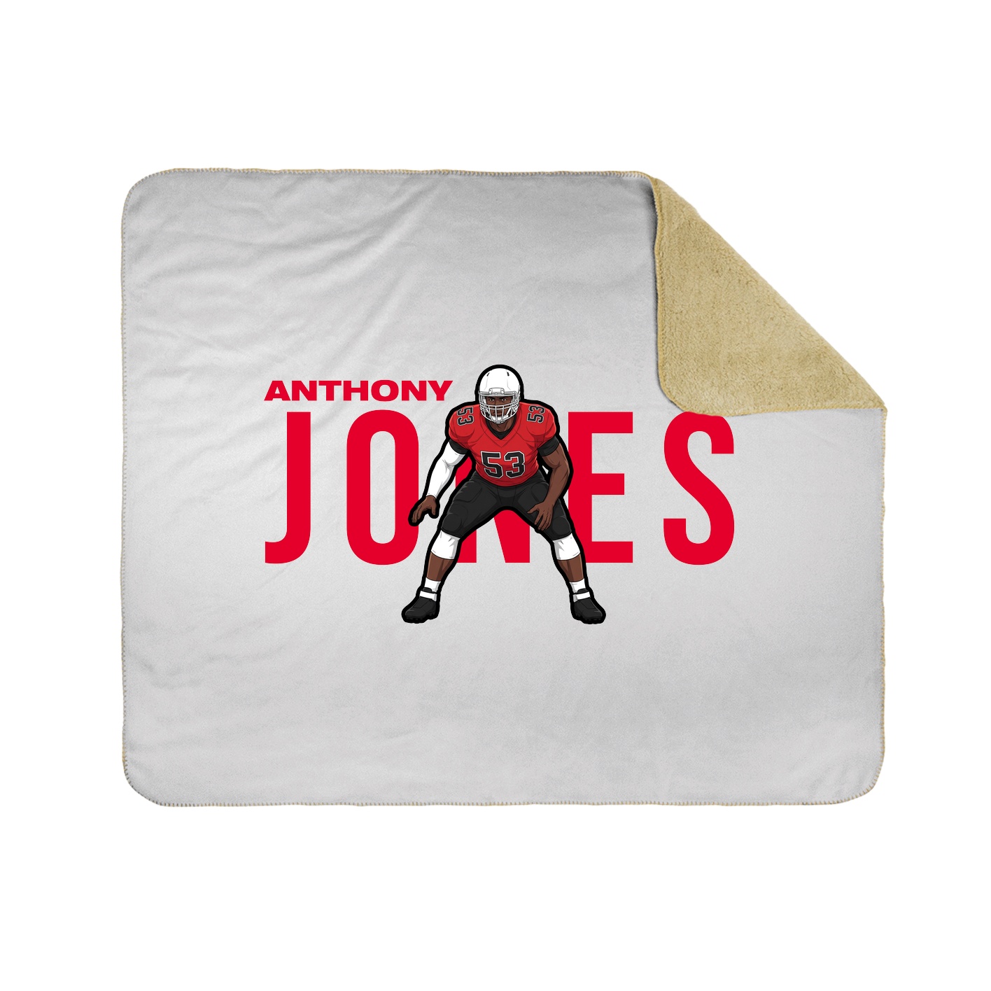 Throw Blanket — Player Name in White