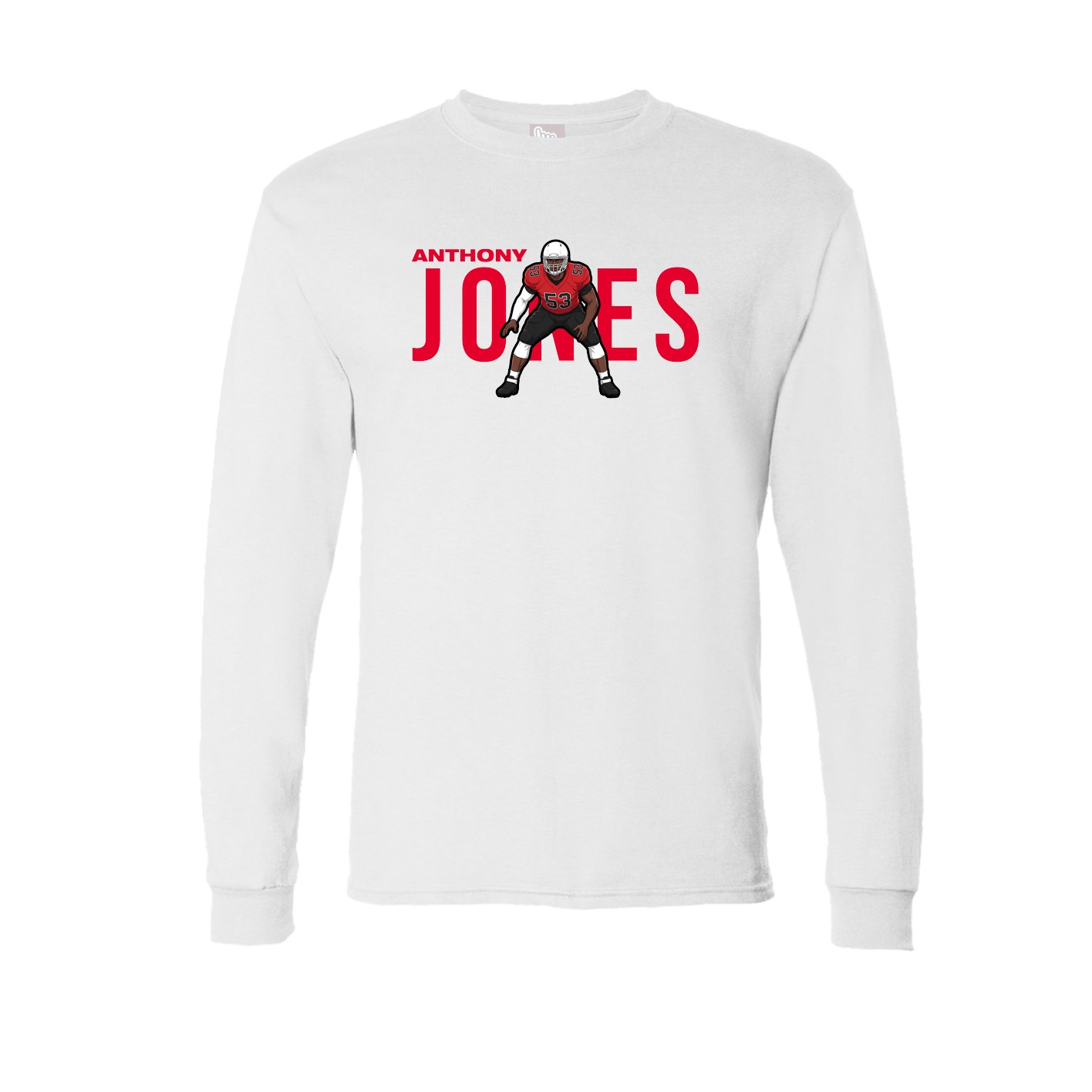 Long Sleeve Tee — Player Name in White