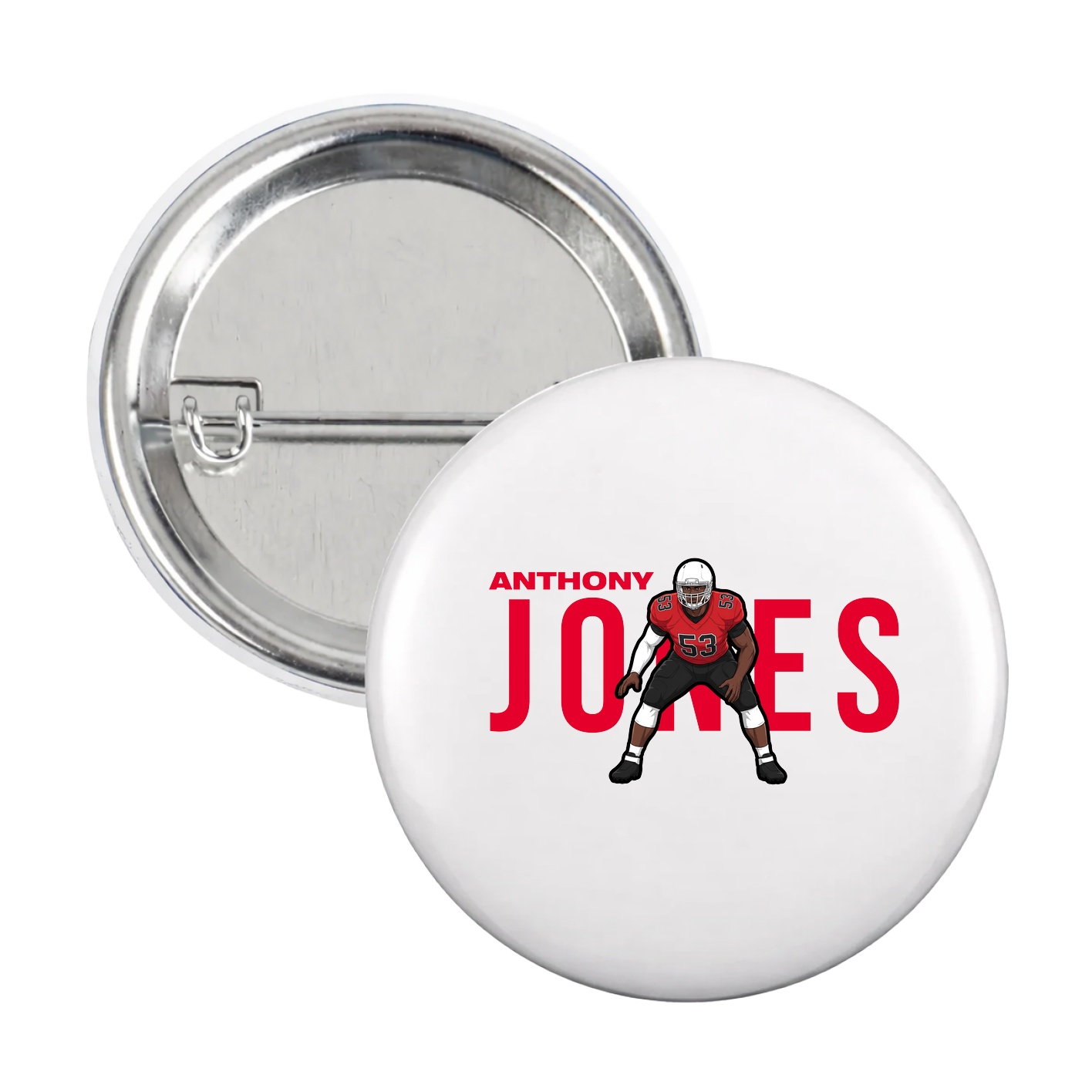 Game Day Button — Player Name in White