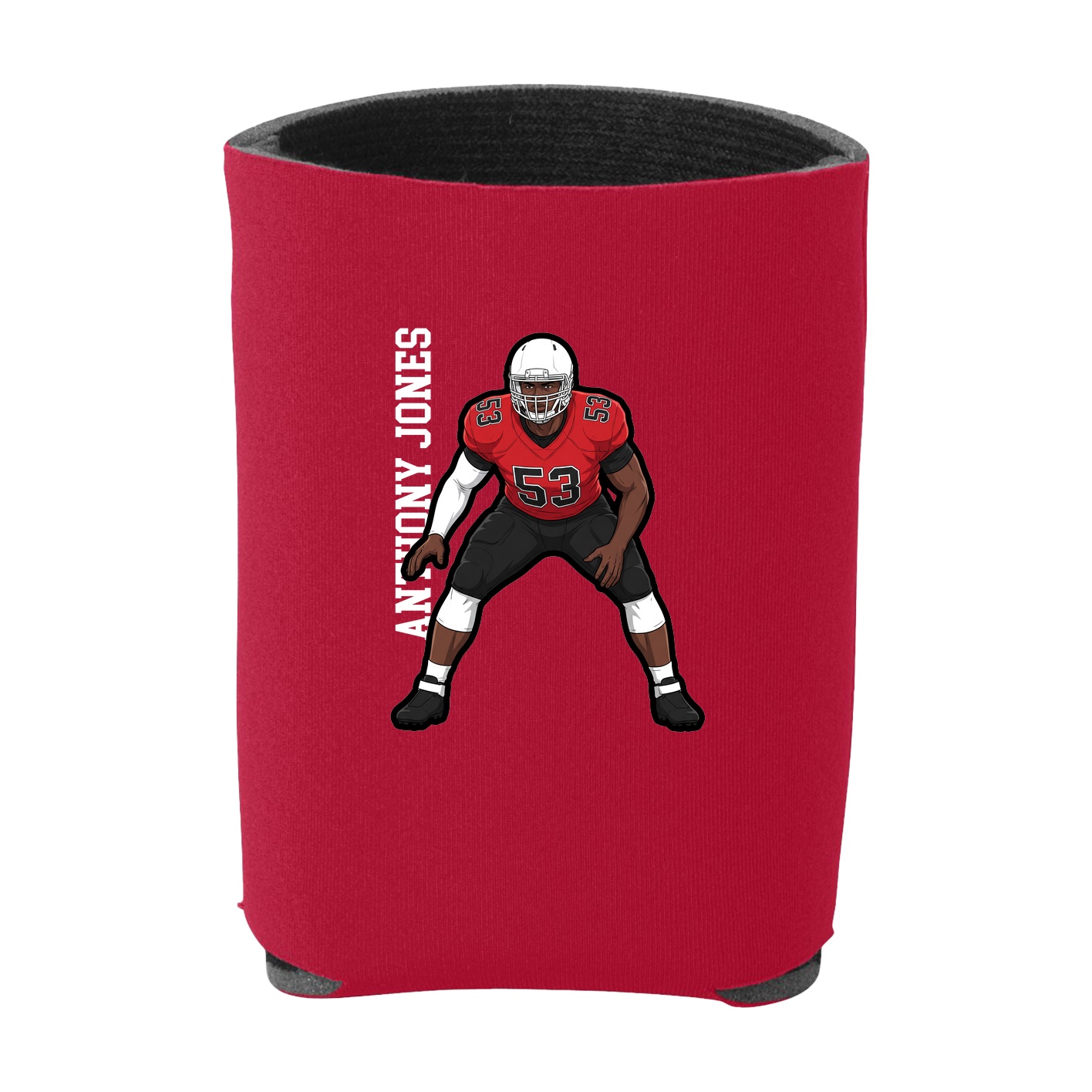 Can Holder — Name Vertical in Red
