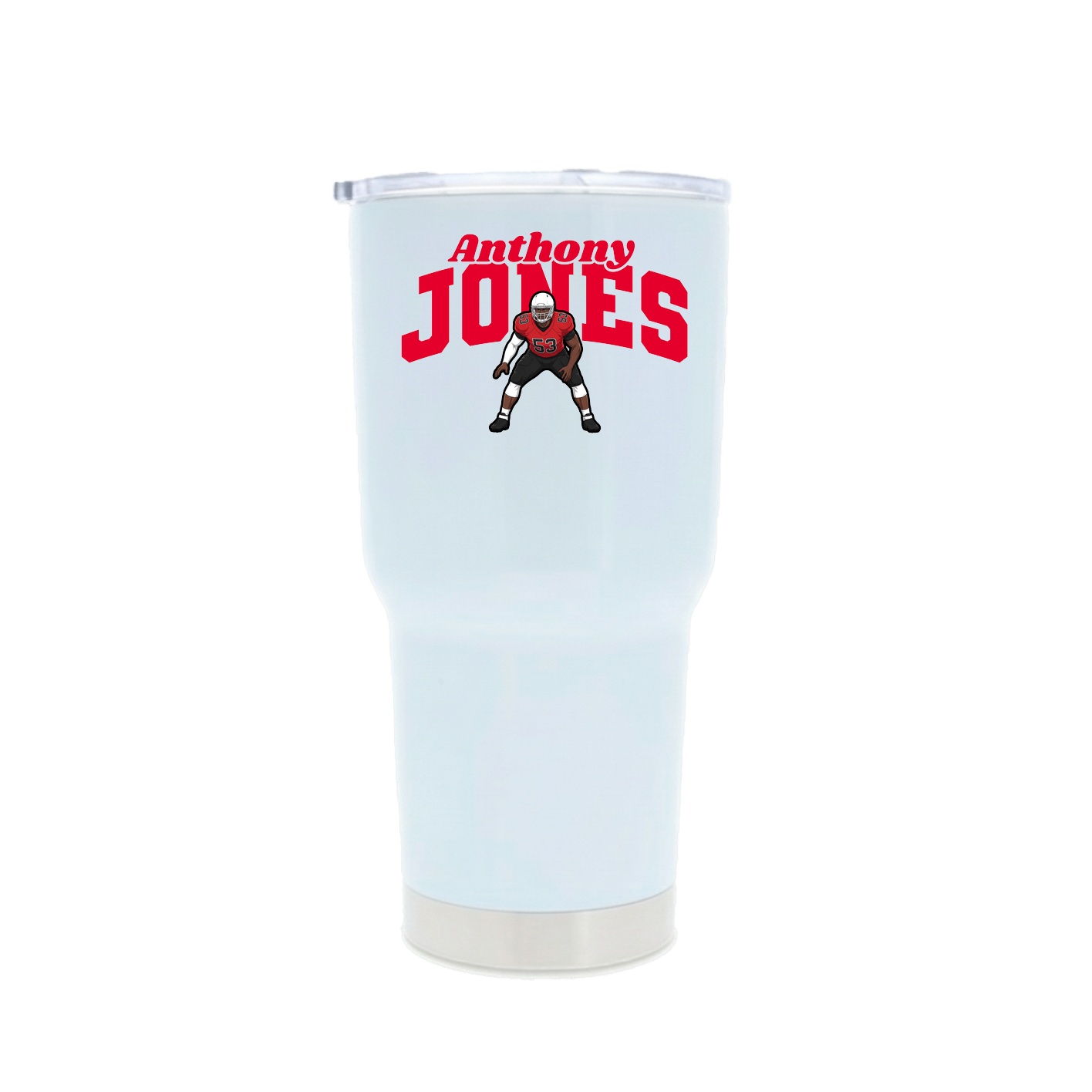 30oz Stainless Steel Tumbler — Signature Arch in White