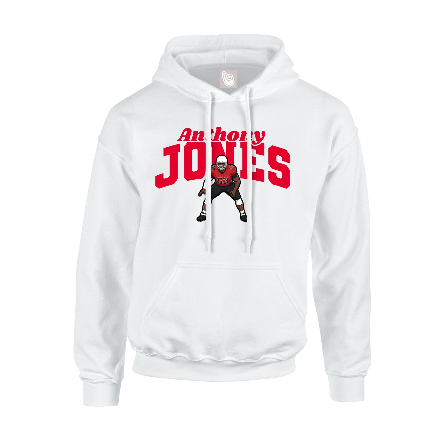 Hoodie — Signature Arch in White