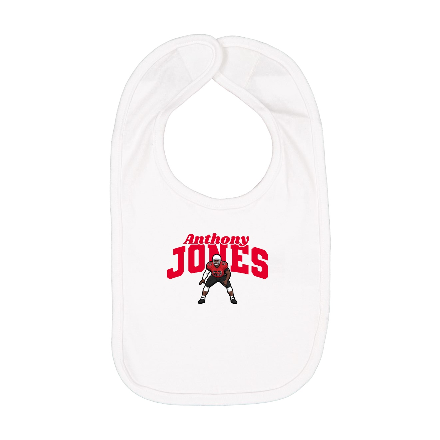 Infant Bib — Signature Arch in White