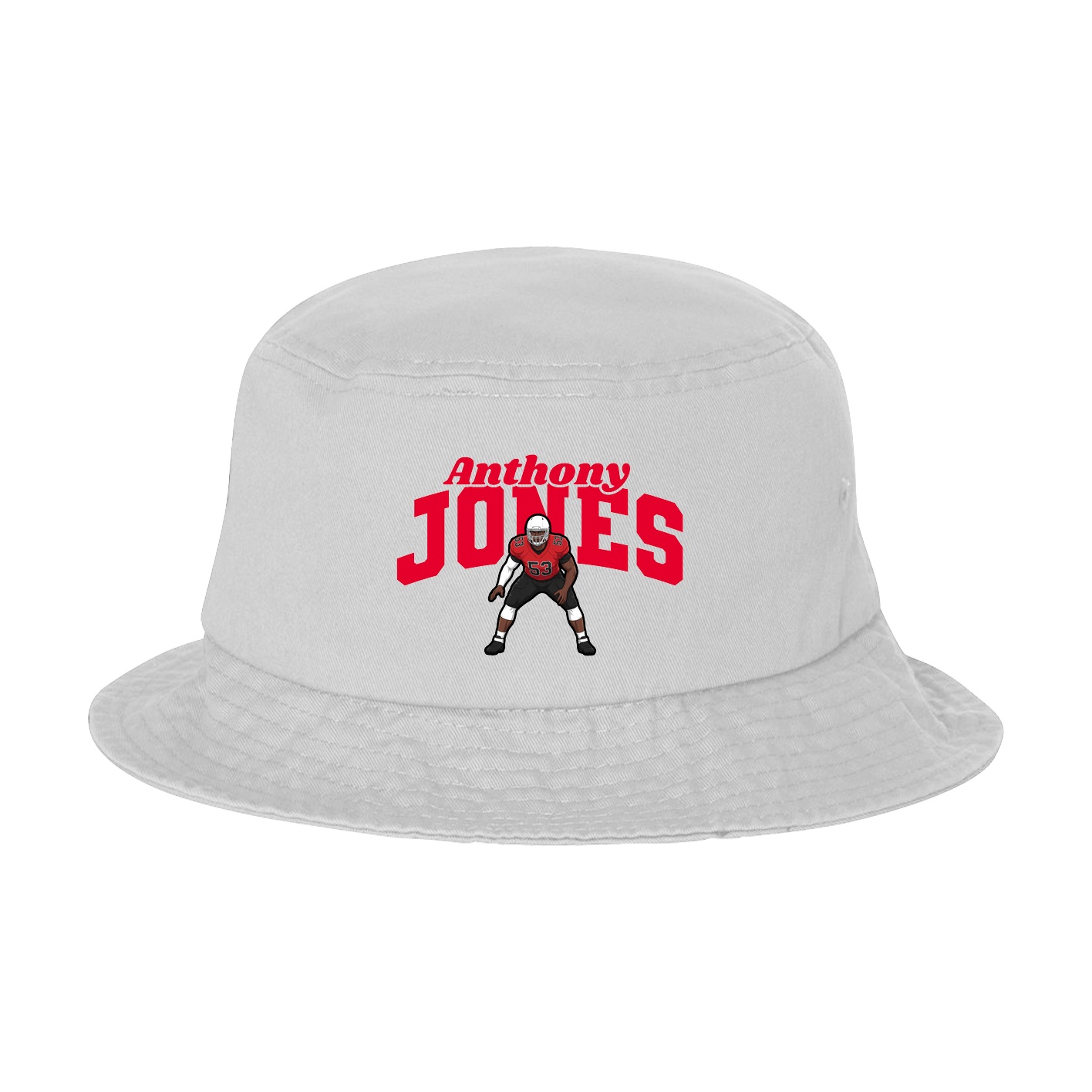 Bucket Cap — Signature Arch in White