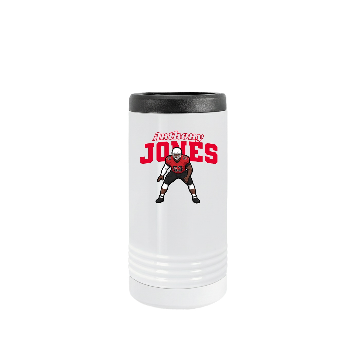 Slim Beverage Holder — Name Arch in White