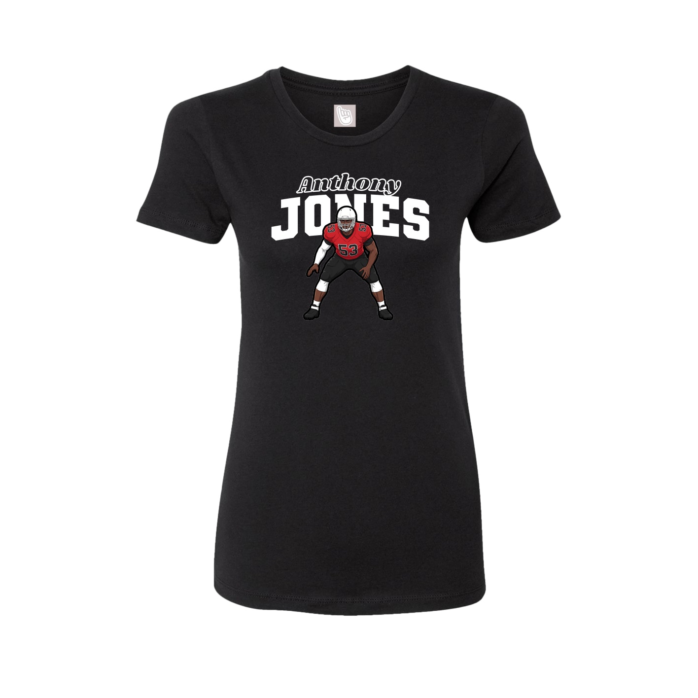 Fitted Women's Tee — Name Arch in Black