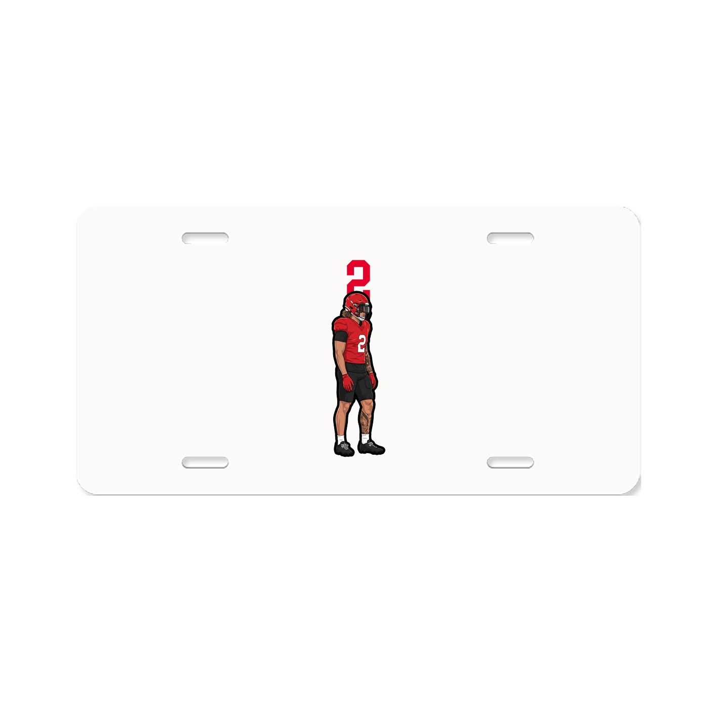 License Plate — Number Top in Classic
