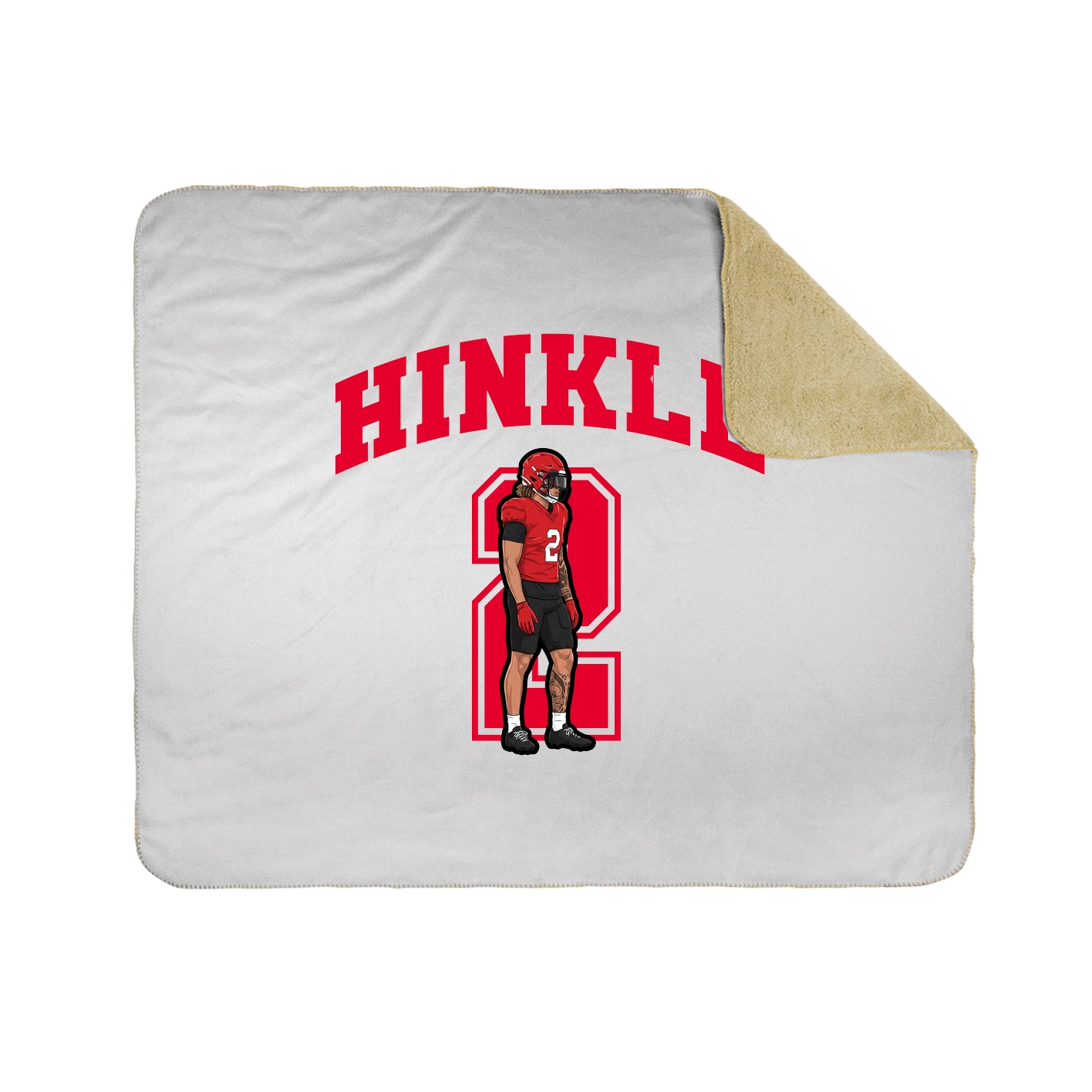 Throw Blanket — Number in White