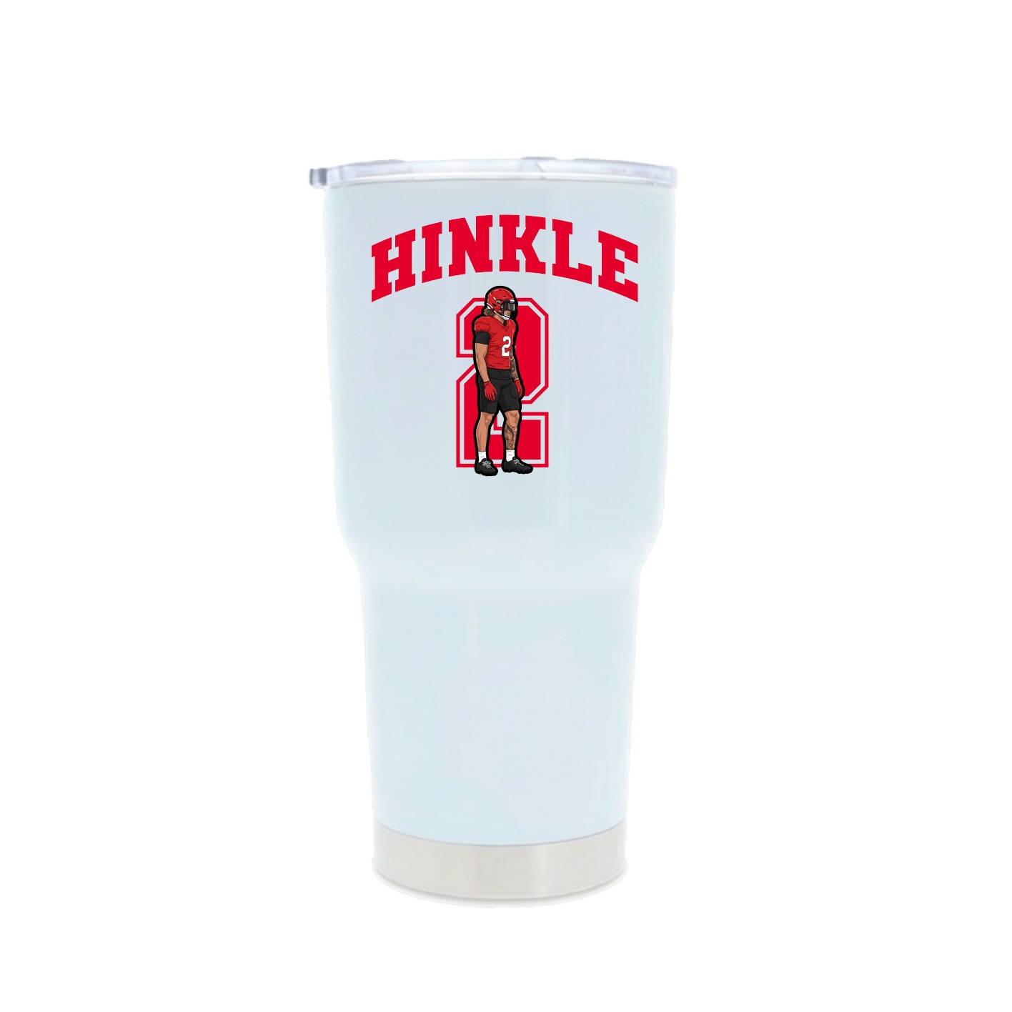 30oz Stainless Steel Tumbler — Number in White