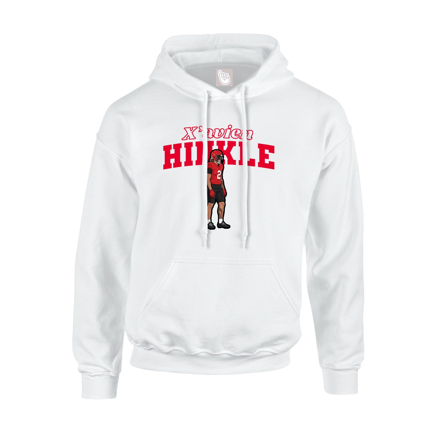 Hoodie — Name Arch in White