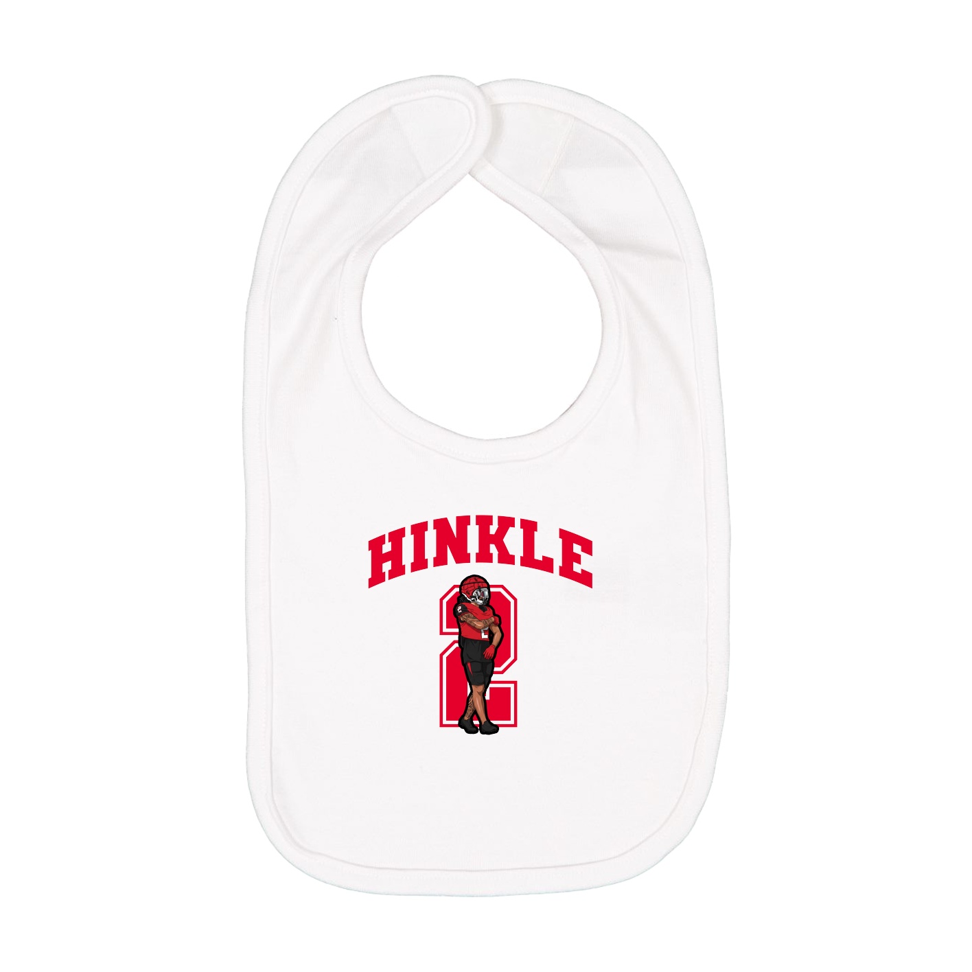 Infant Bib — Number in White