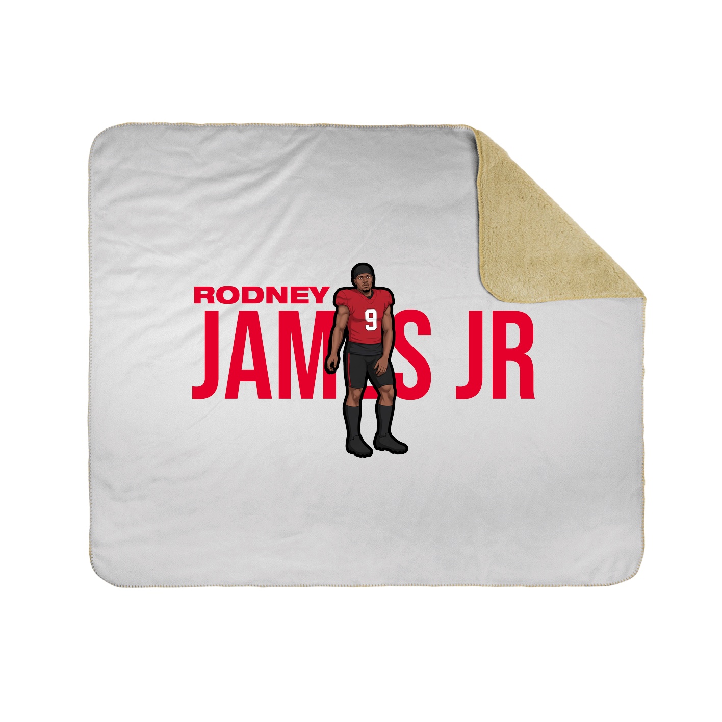 Throw Blanket — Player Name in White