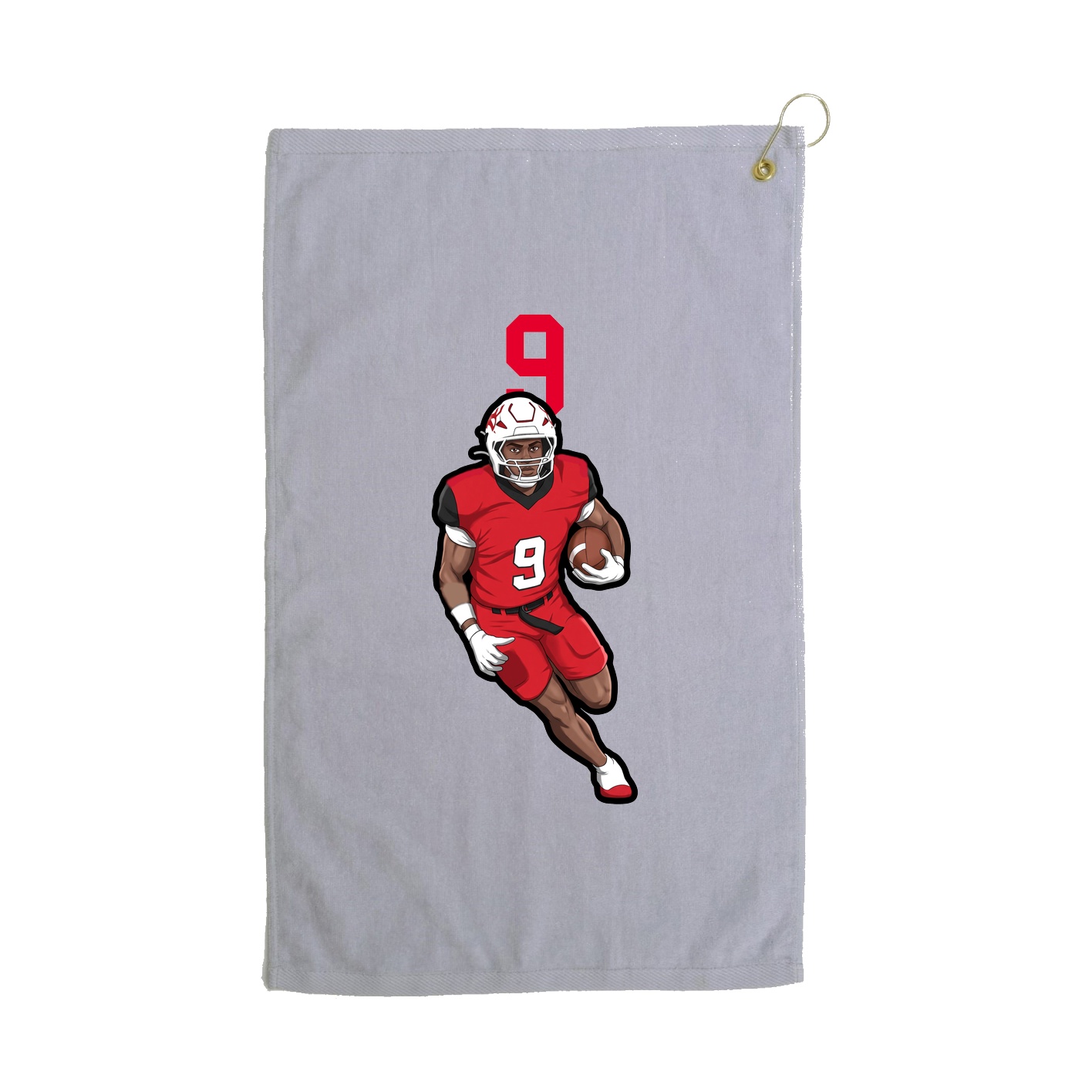Golf Towel — Number Top in Grey